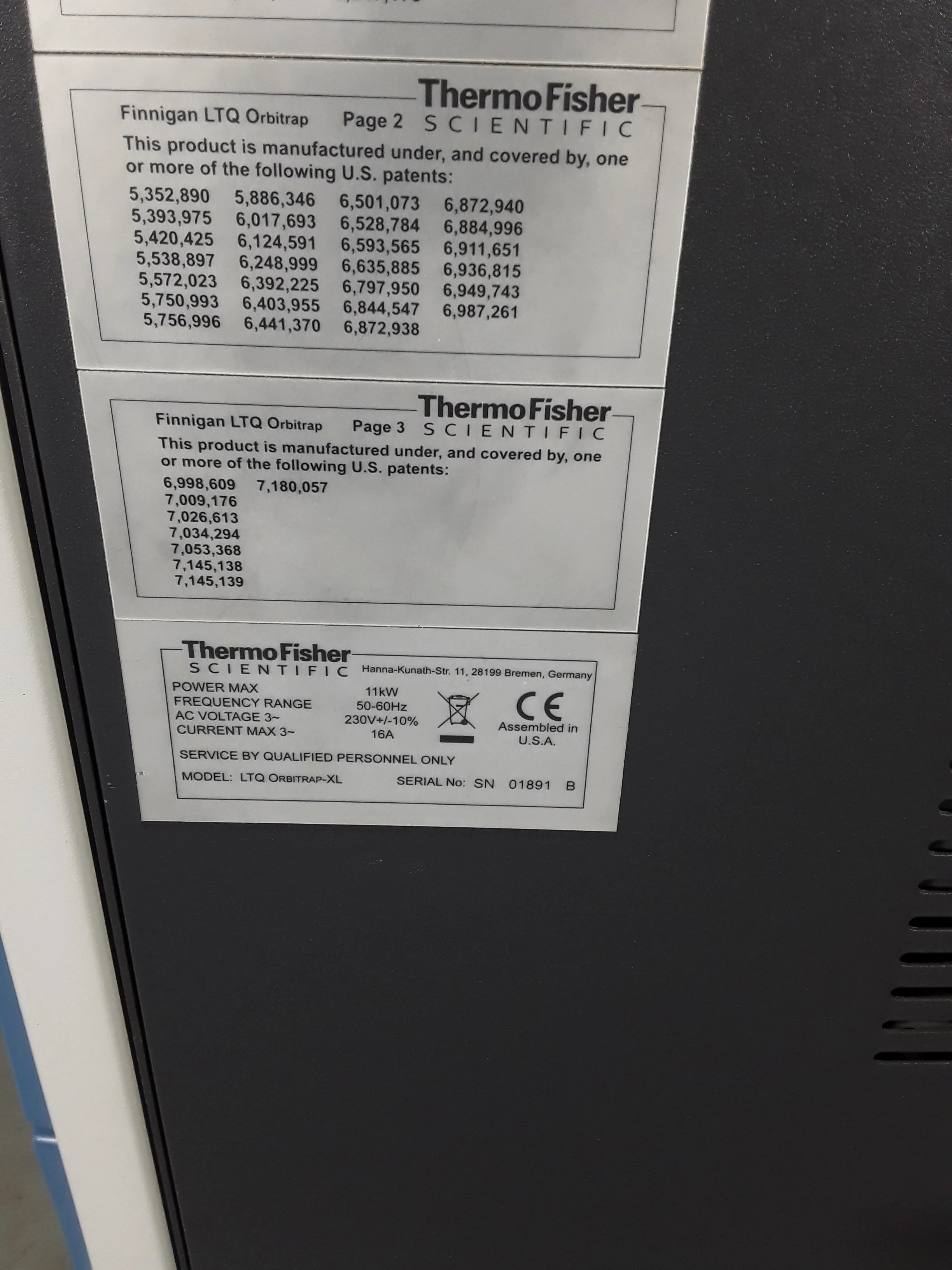 Thermo Scientific LTQ Orbitrap XL & LTQ XL Mass Spectrometer