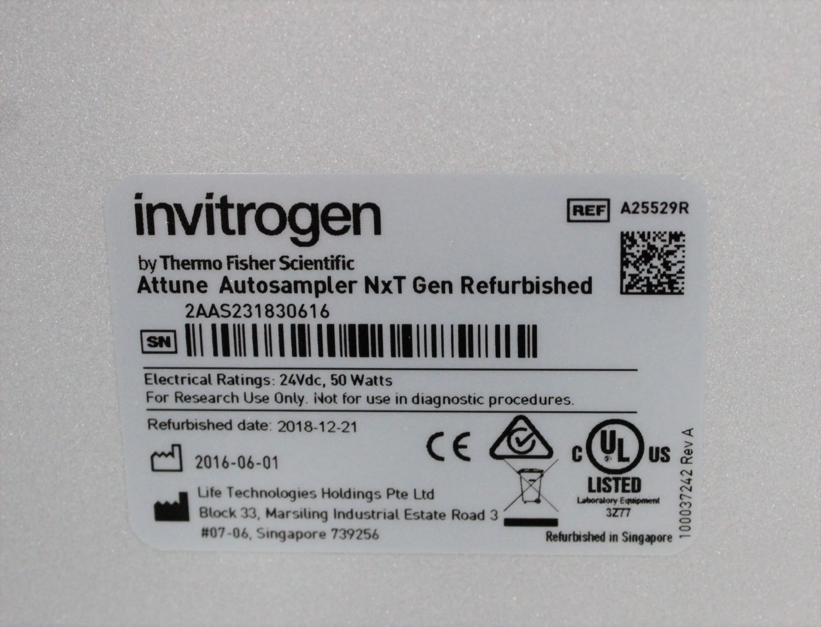 Invitrogen Autosampler A25529R HPLC / FPLC / GC / CE Class 1 Used Lab Equipment 120V/220V