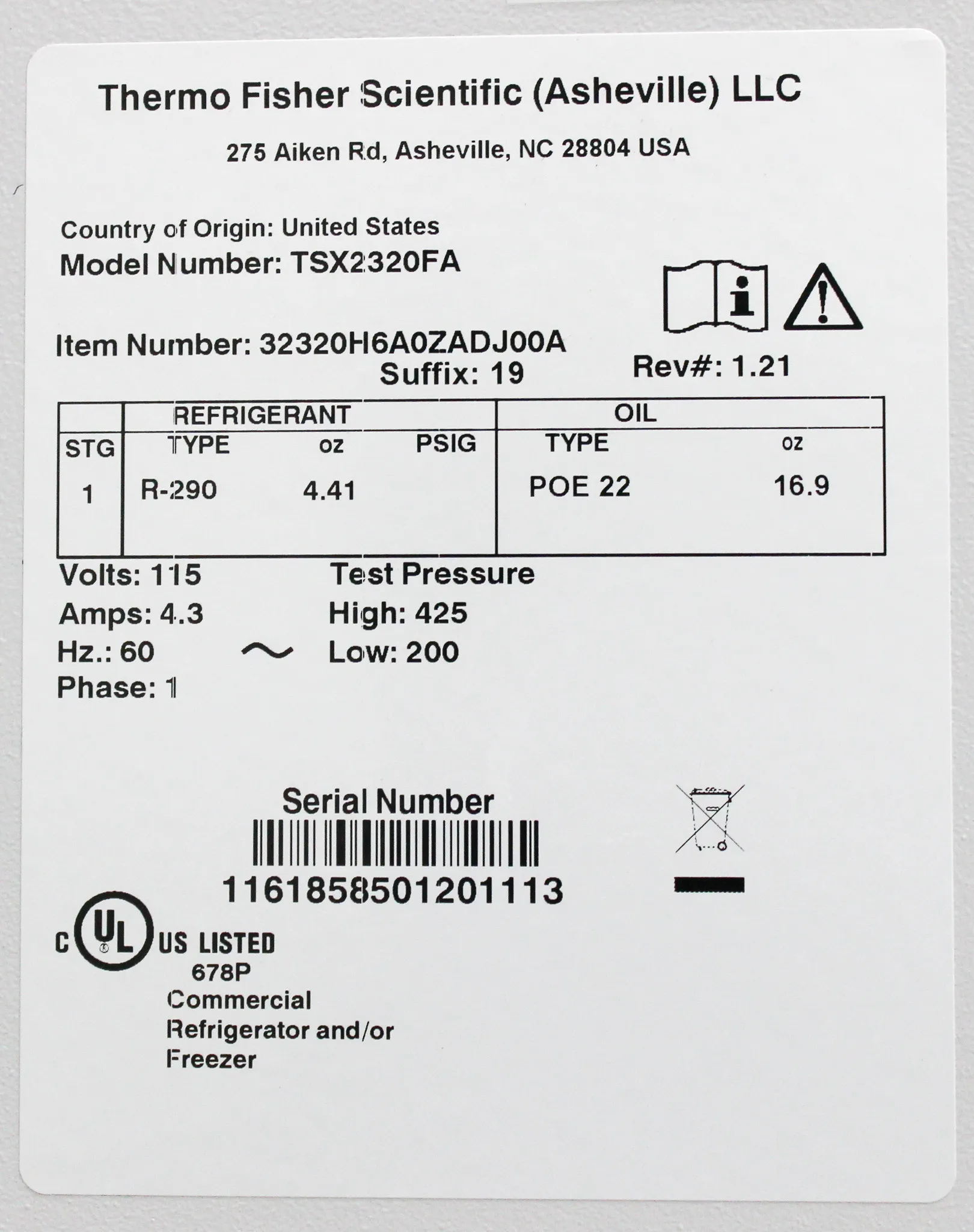 Thermo Scientific TSX2320FA Ultra-Low Freezer