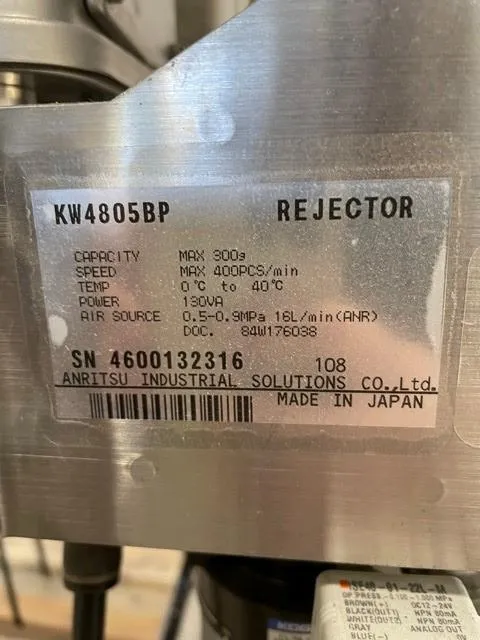 ANRITSU KW6205AP05 Checkweigher with KW4805BP Rejector - Used Pharma Laboratory Equipment