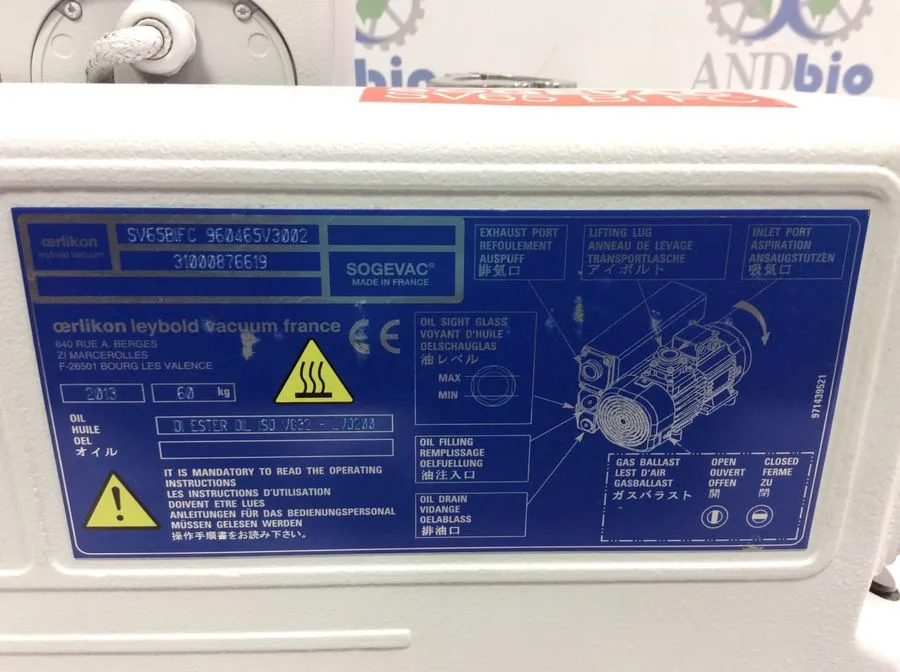 Sogevac SV65 BI FC Vacuum Pump