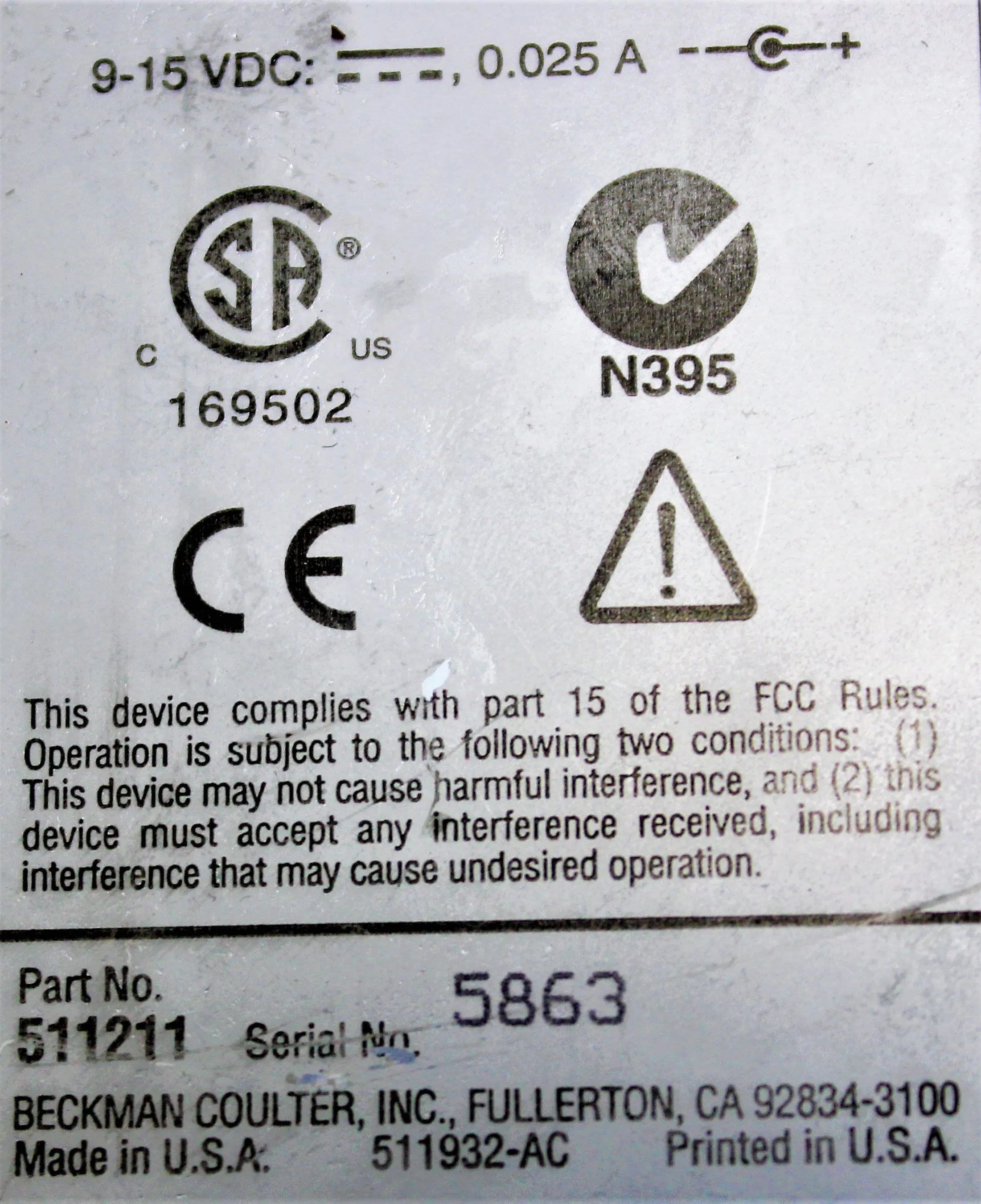 Beckman 350 pH/Temp/mV Meter - 511211-350