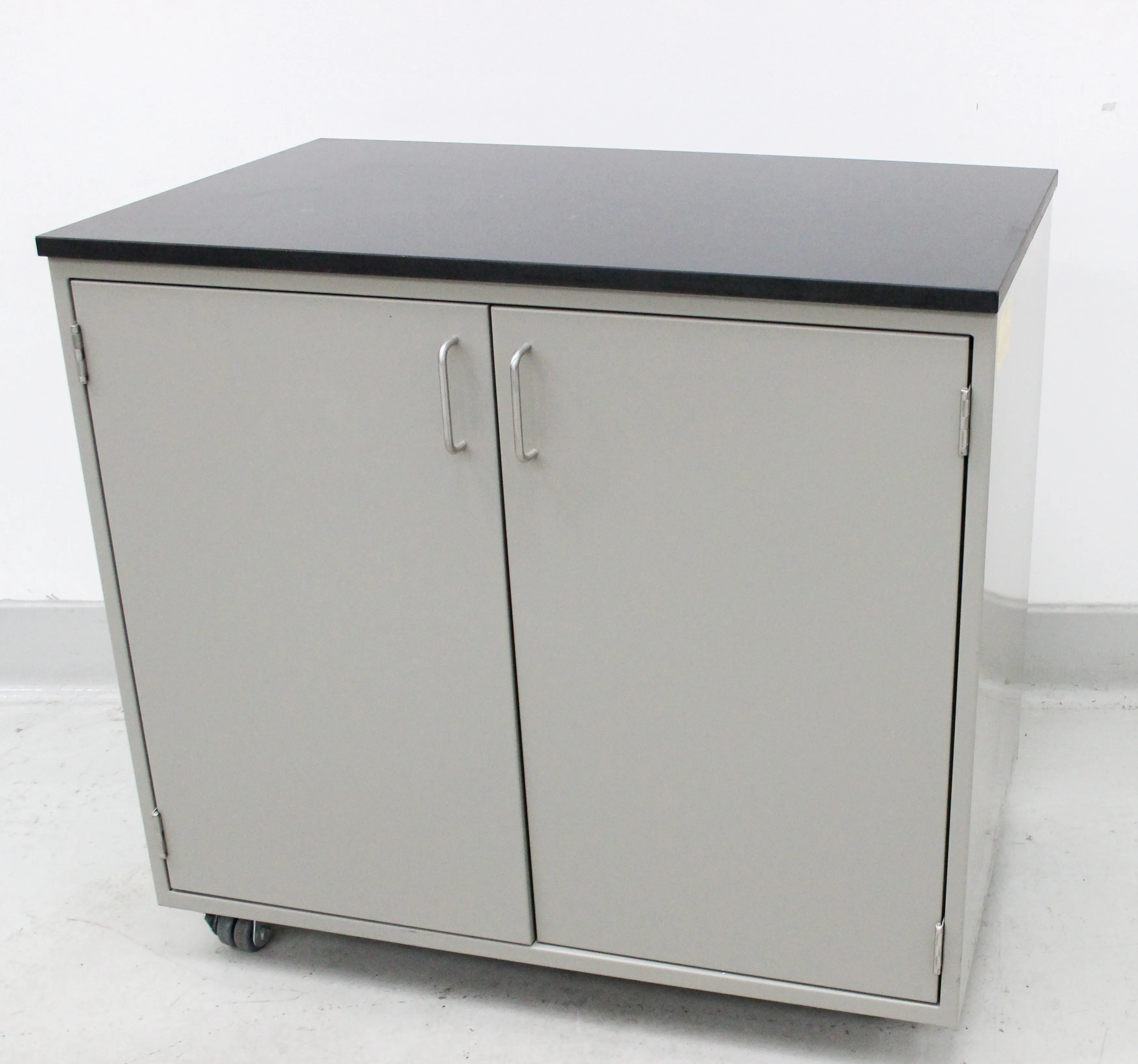 Fisher Hamilton Mobile Work-Height Storage Cabinet Double Door Steel