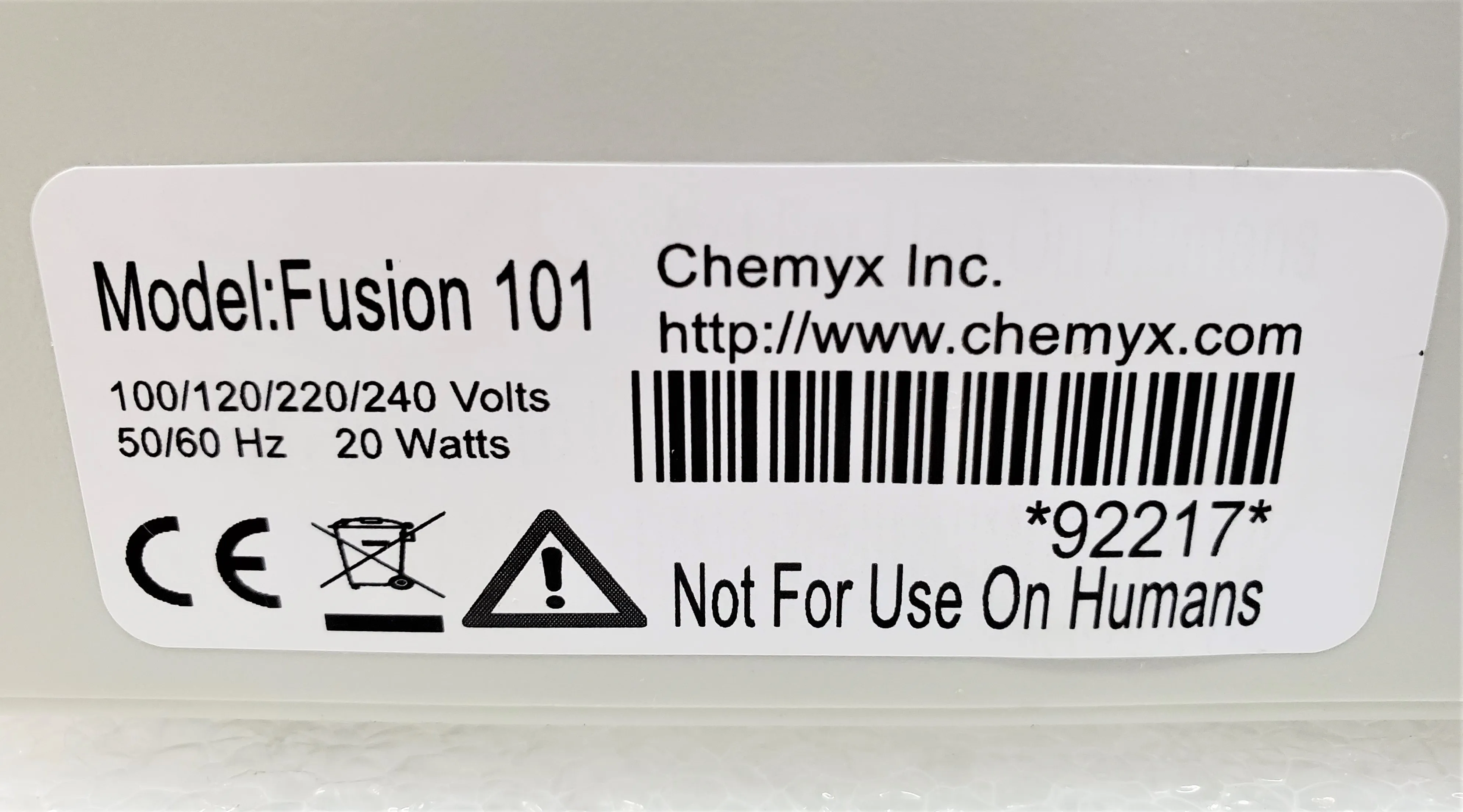 Chemyx Fusion 100T Syringe Pump - Used, 240V, 50Hz/60Hz