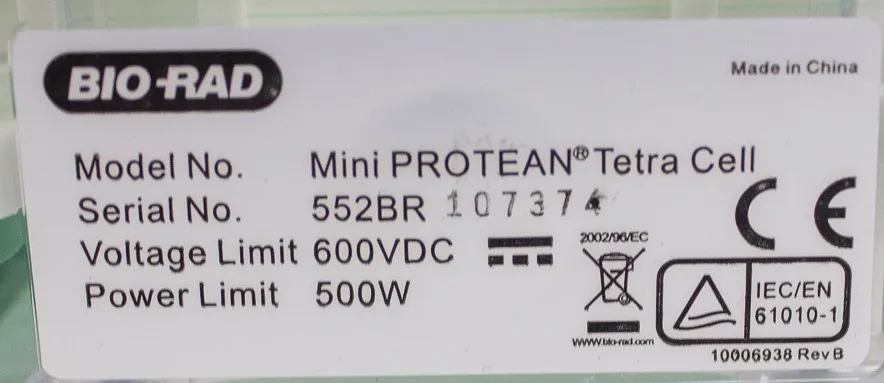 Bio-Rad Mini PROTEAN Tetra Cell Electrophoresis System