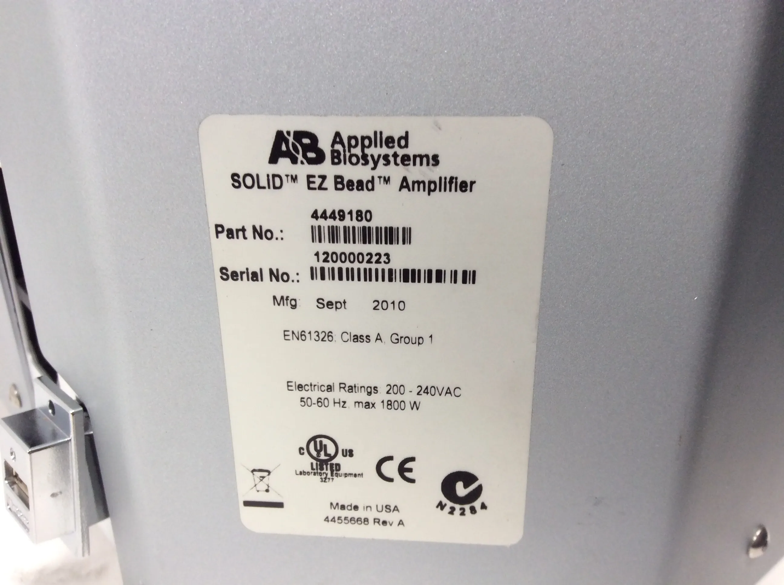 Applied Biosystems SOLiD EZ Bead Amplifier Bead Thermocycling Station