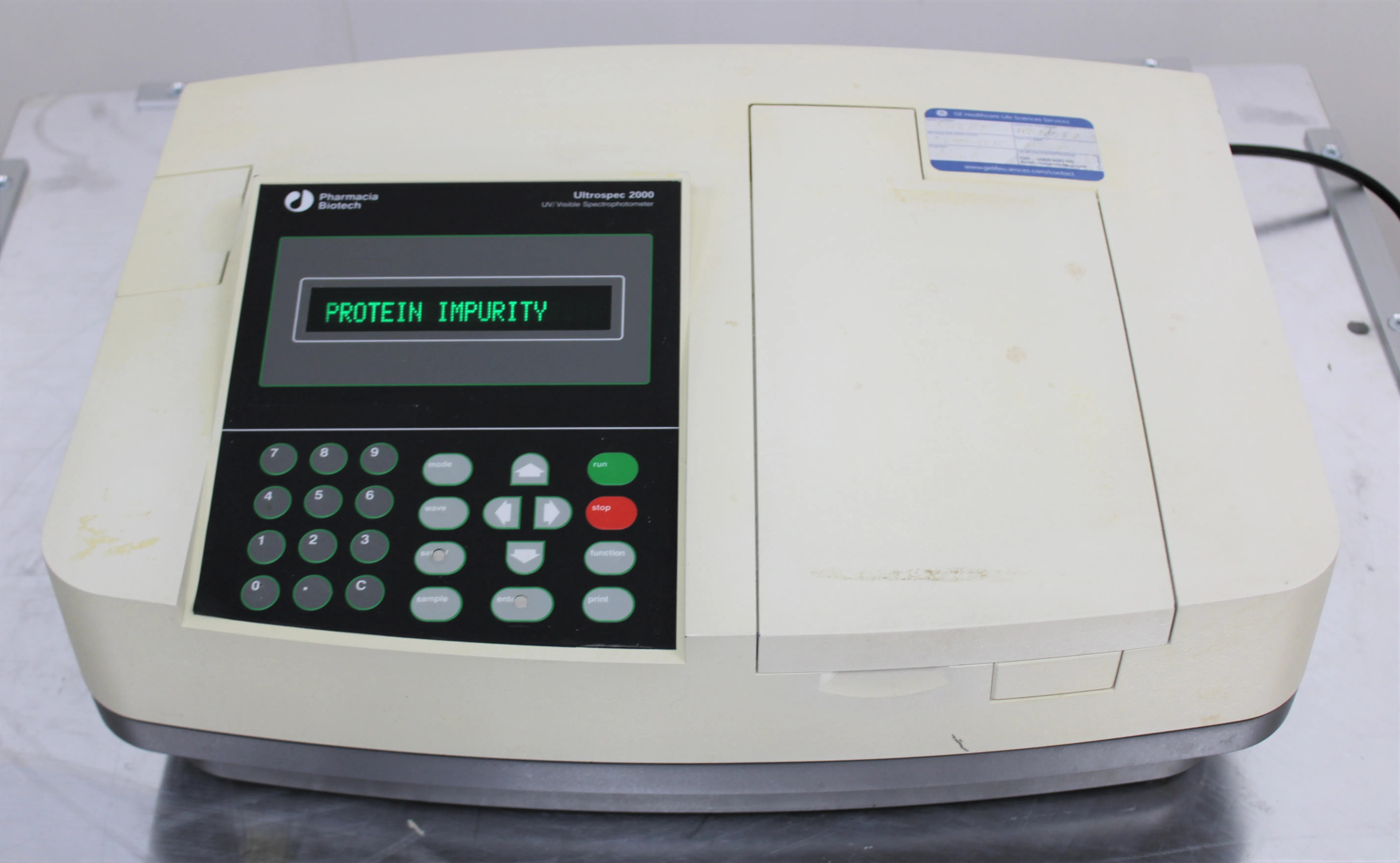 Pharmacia Biotech Ultrospec 2000 UV/Visible Spectrophotometer