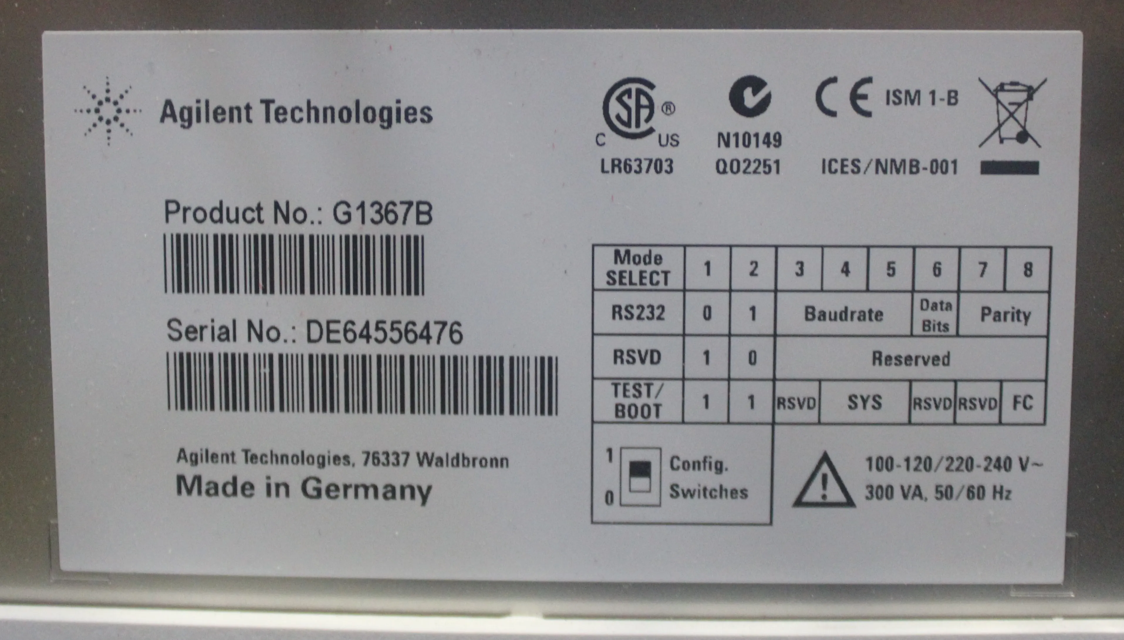 Agilent G1330B & G1367B Auto Sampler & Thermostat