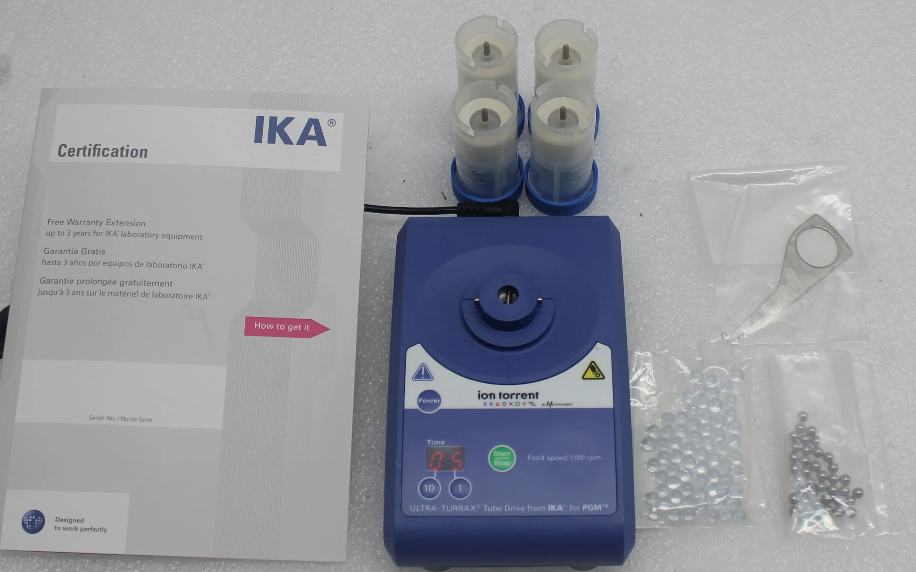 IKA ULTRA-TURRAX Tube Drive for Personal Genome Machine System DNA Sequencing Workflow