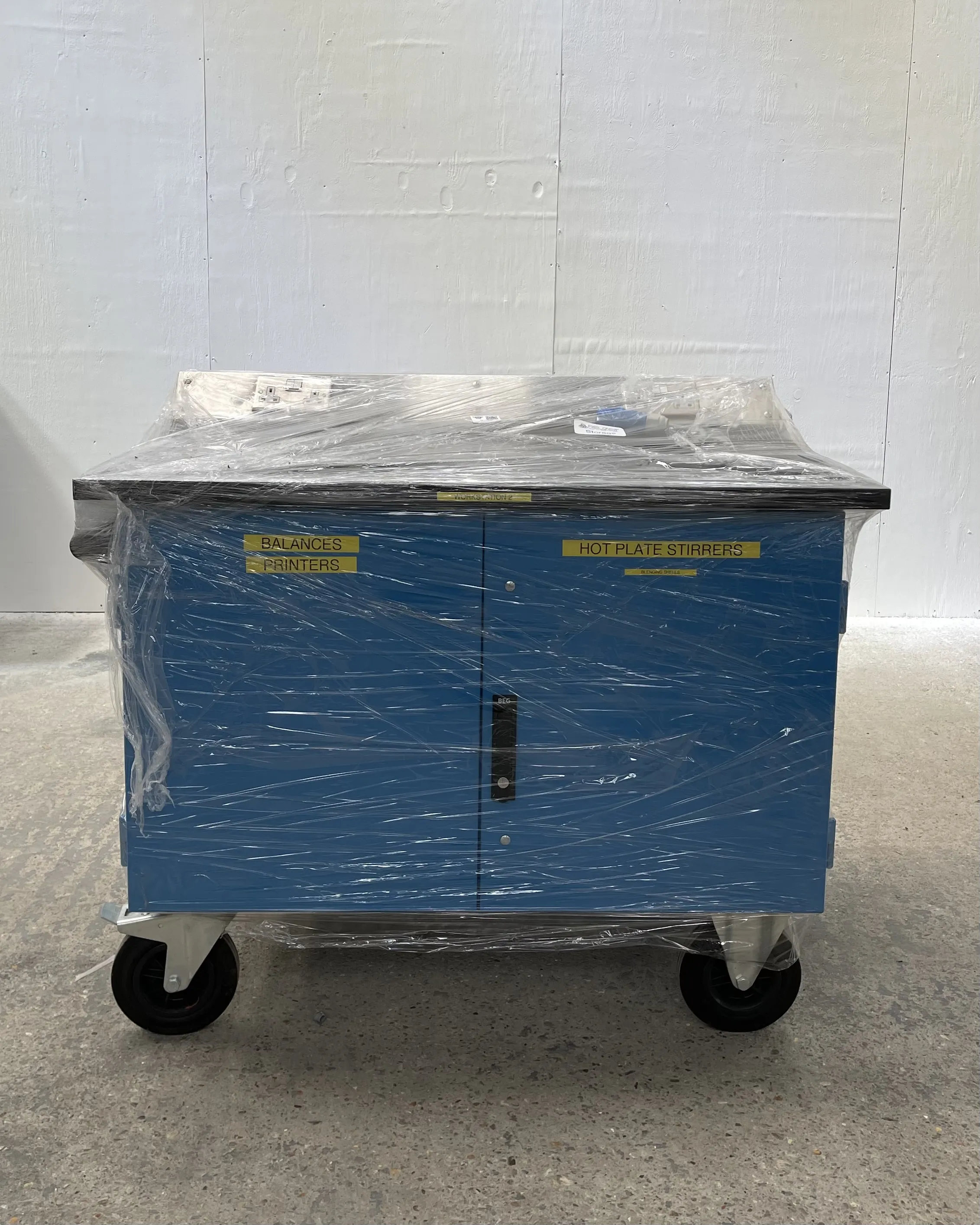 Used Blue Work Bench With Storage, 8004151, 30-Day Warranty