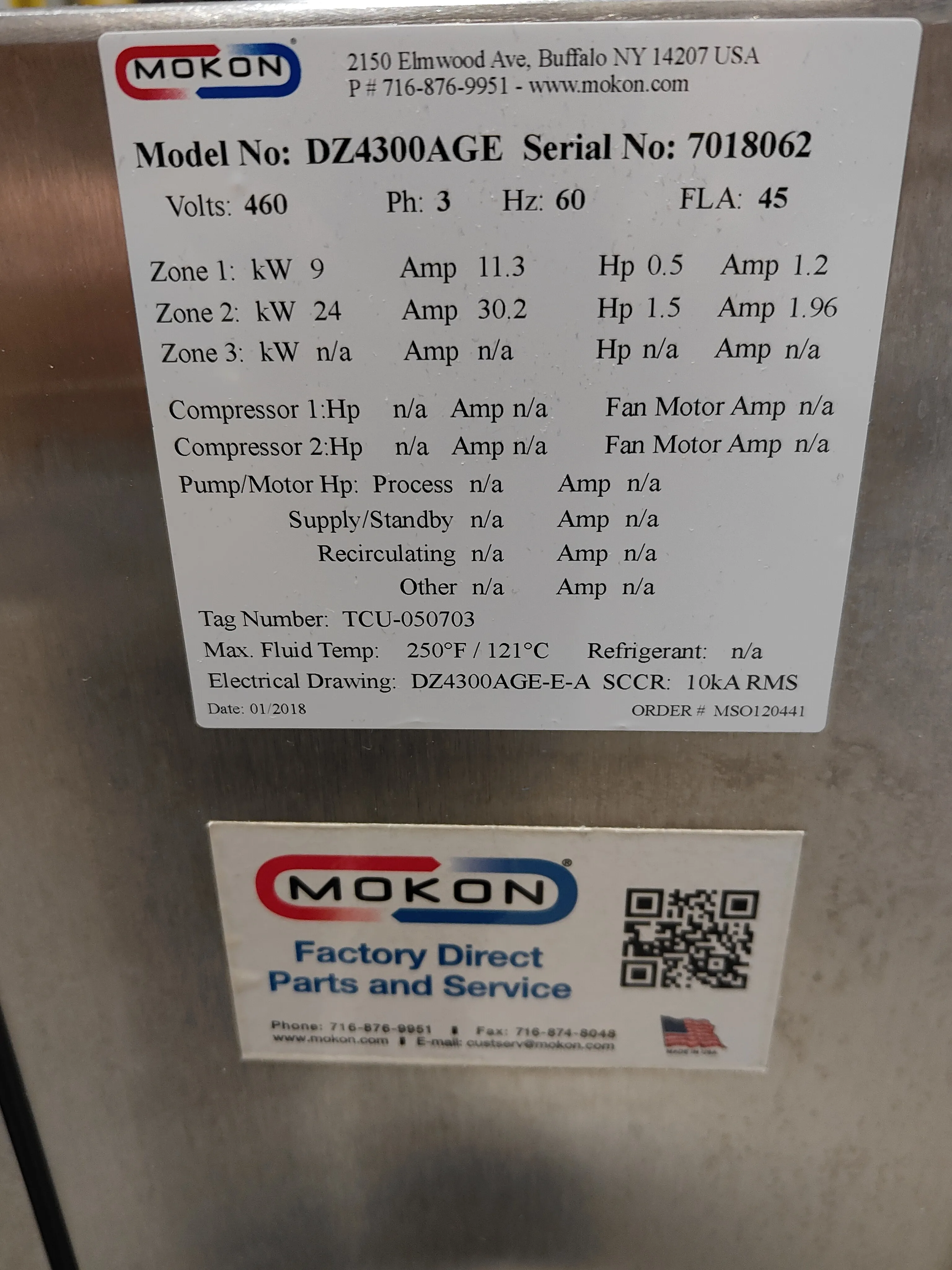 Mokon Duratherm Dual Zone Water System Temperature Control Unit DZ4300AGE