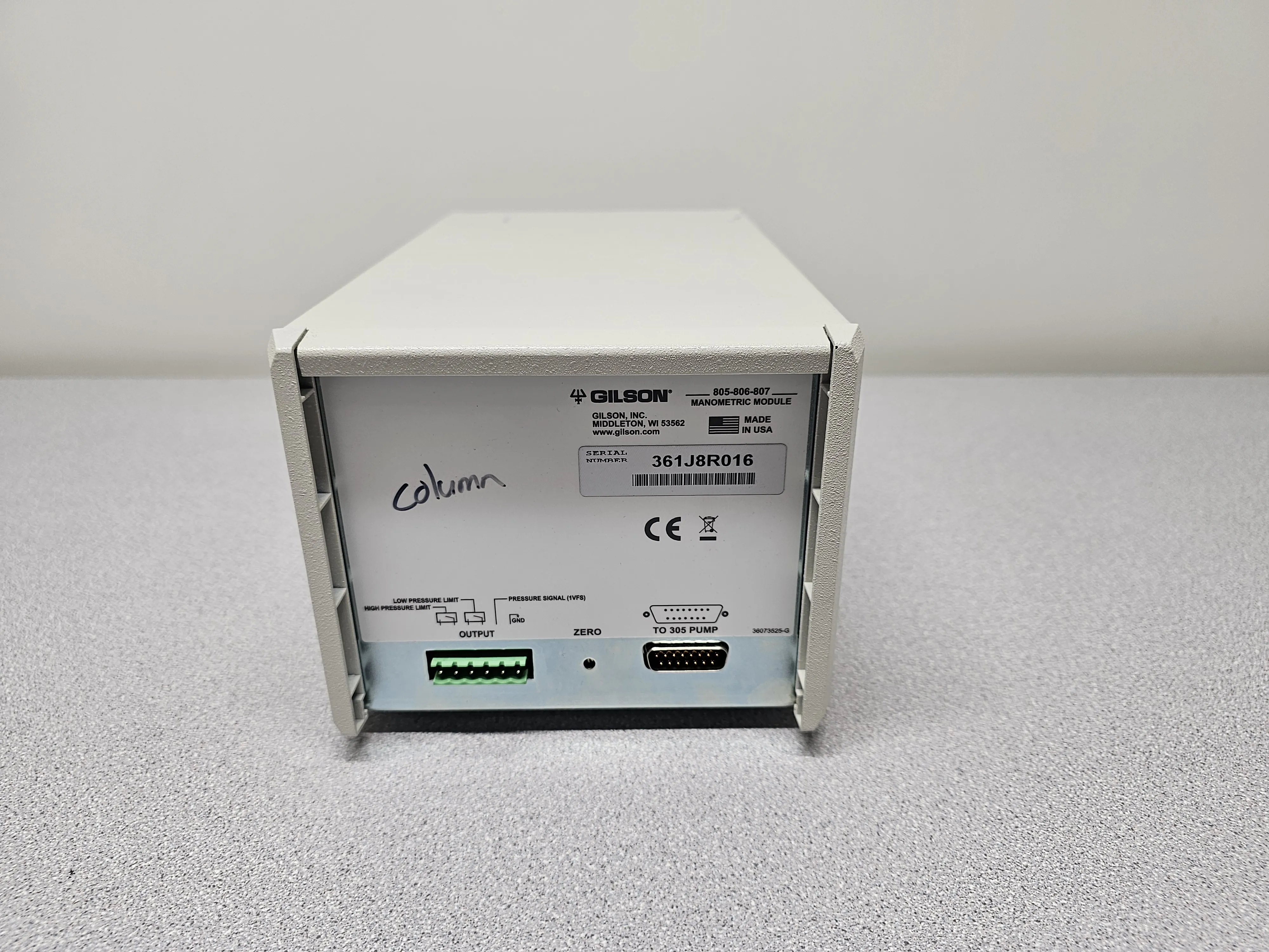 Gilson 806 Manometric Module 806 HPLC System Accessory