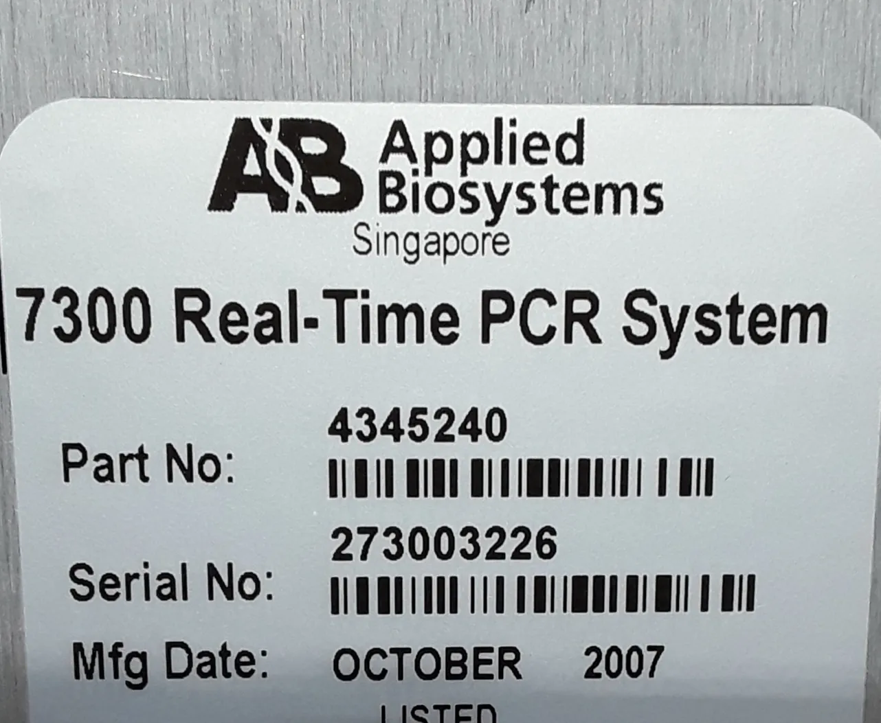 Applied Biosystems 7300 Real Time PCR