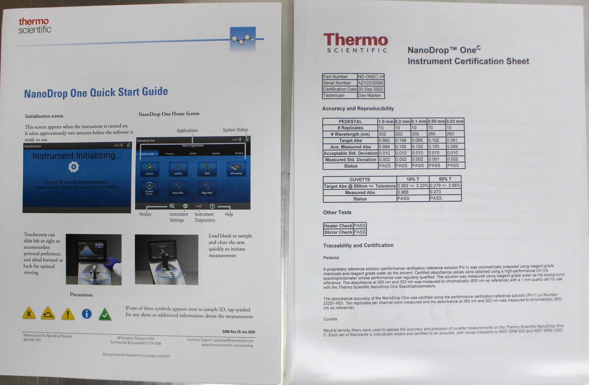 Thermo Scientific NanoDrop One C Spectrophotometer