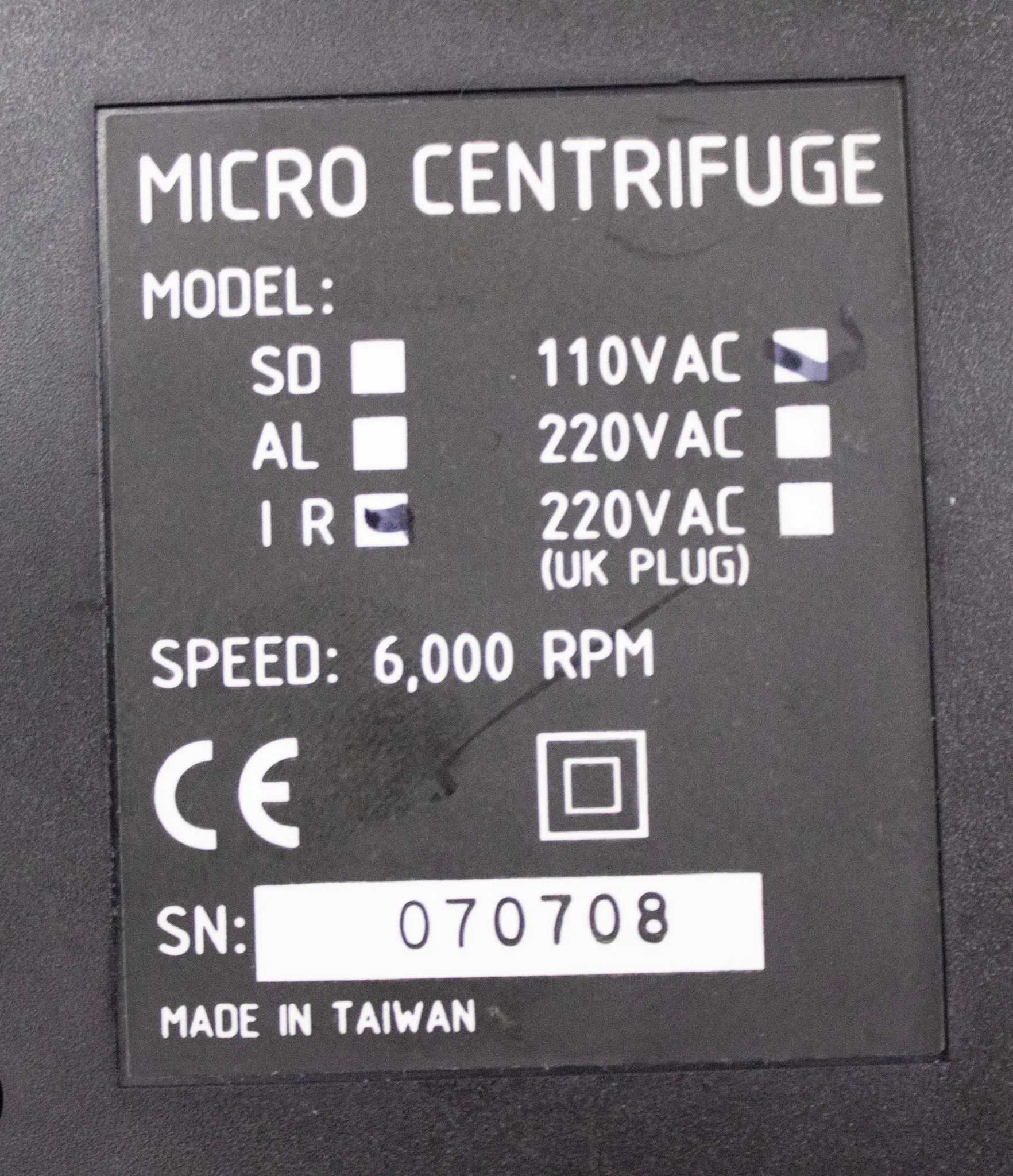 USA Scientific SD 6-place Sonal Microcentrifuge