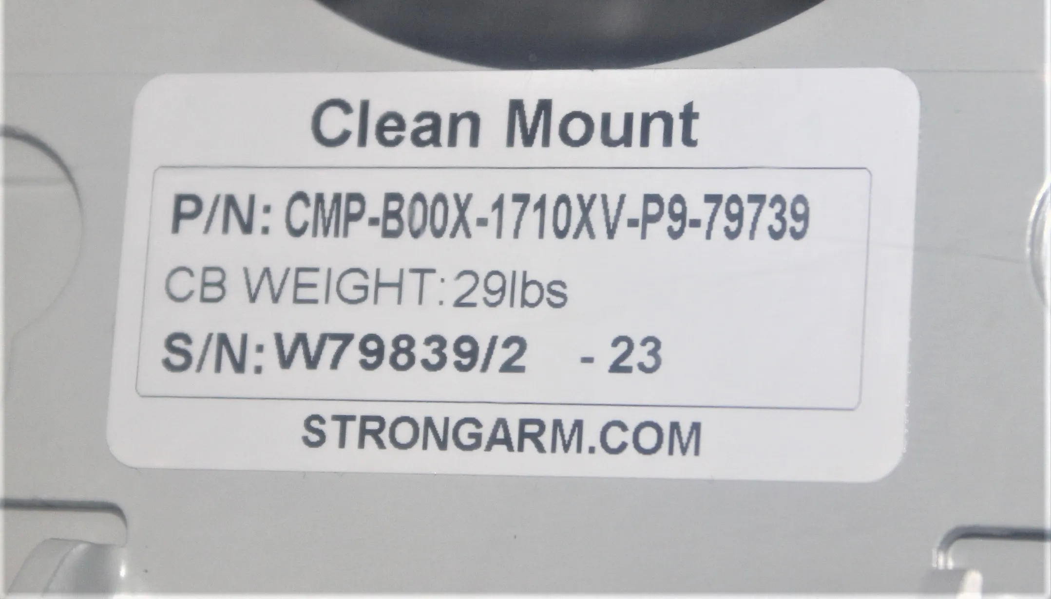 STRONGARM CleanMount Display & Keyboard Station w/ 17.1 Industrial Monitor