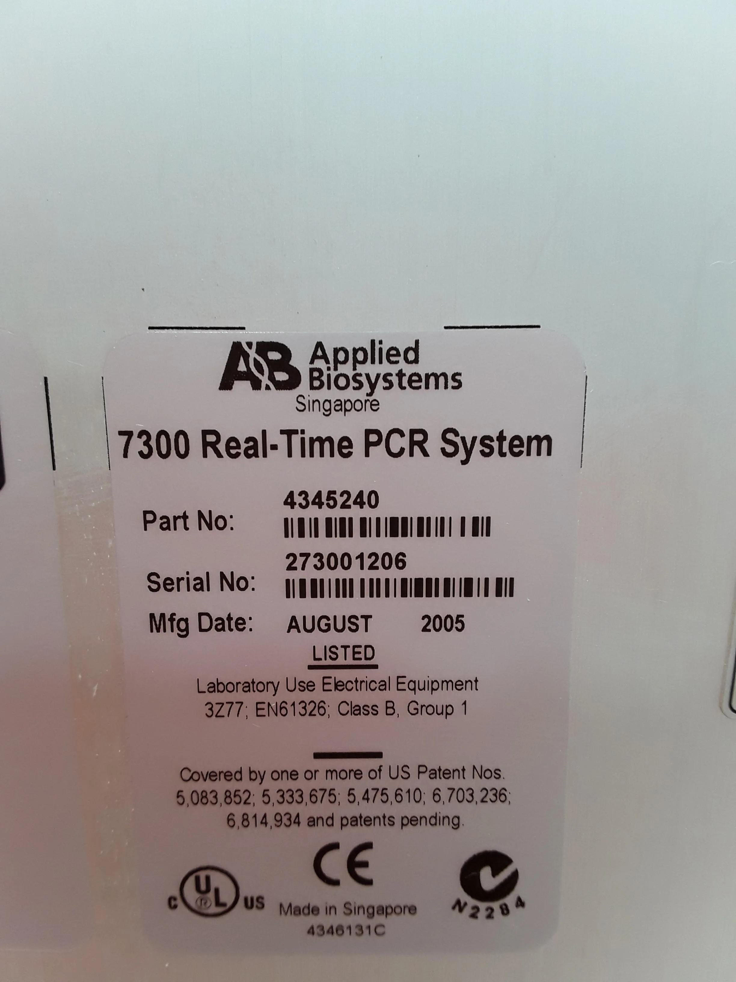 Applied Biosystems 7300 Real Time PCR System 7300