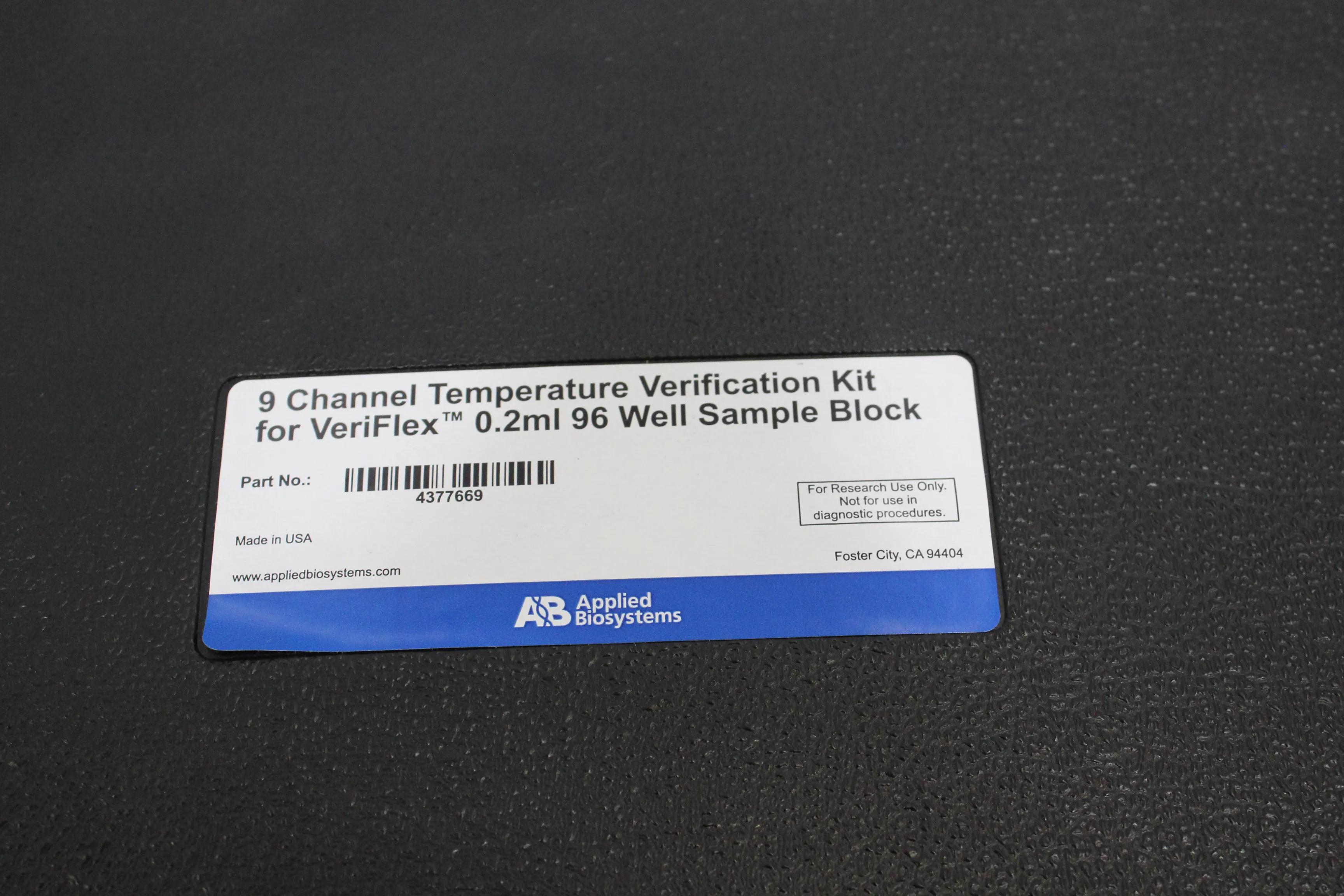 Applied Biosystems 4377669 Temperature Verification Kits and Probes