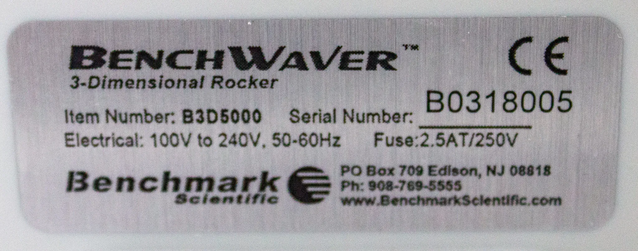 Benchmark Chemglass Benchwaver 3-Dimensional Rocker B3D5000