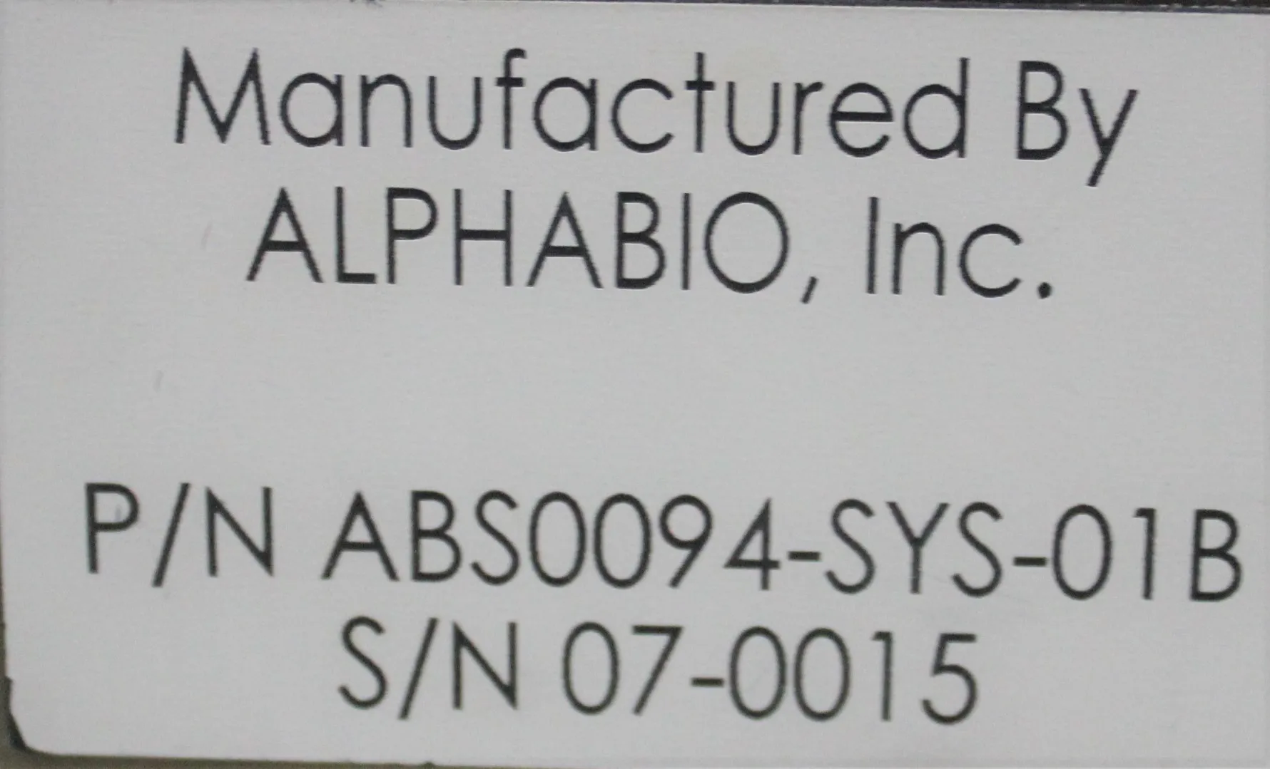 Used AlphaBio Inc. ABS0094-SYS-01B CIP Skid 230V 50Hz/60Hz Class 3 - Service