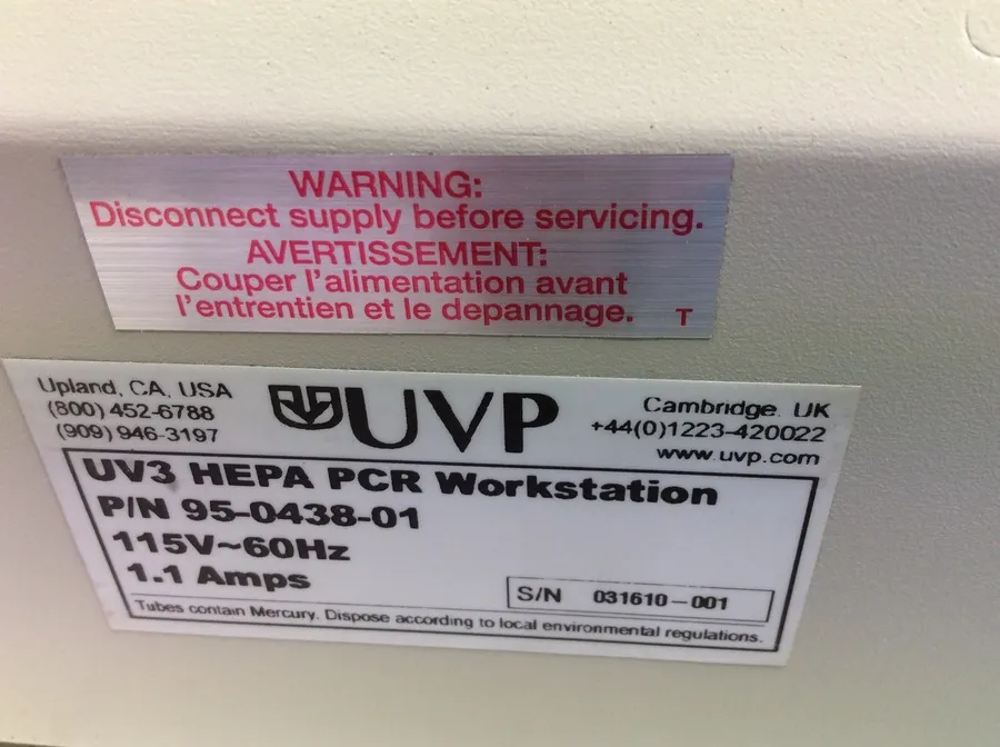 UVP UV3 HEPA PCR Workstation