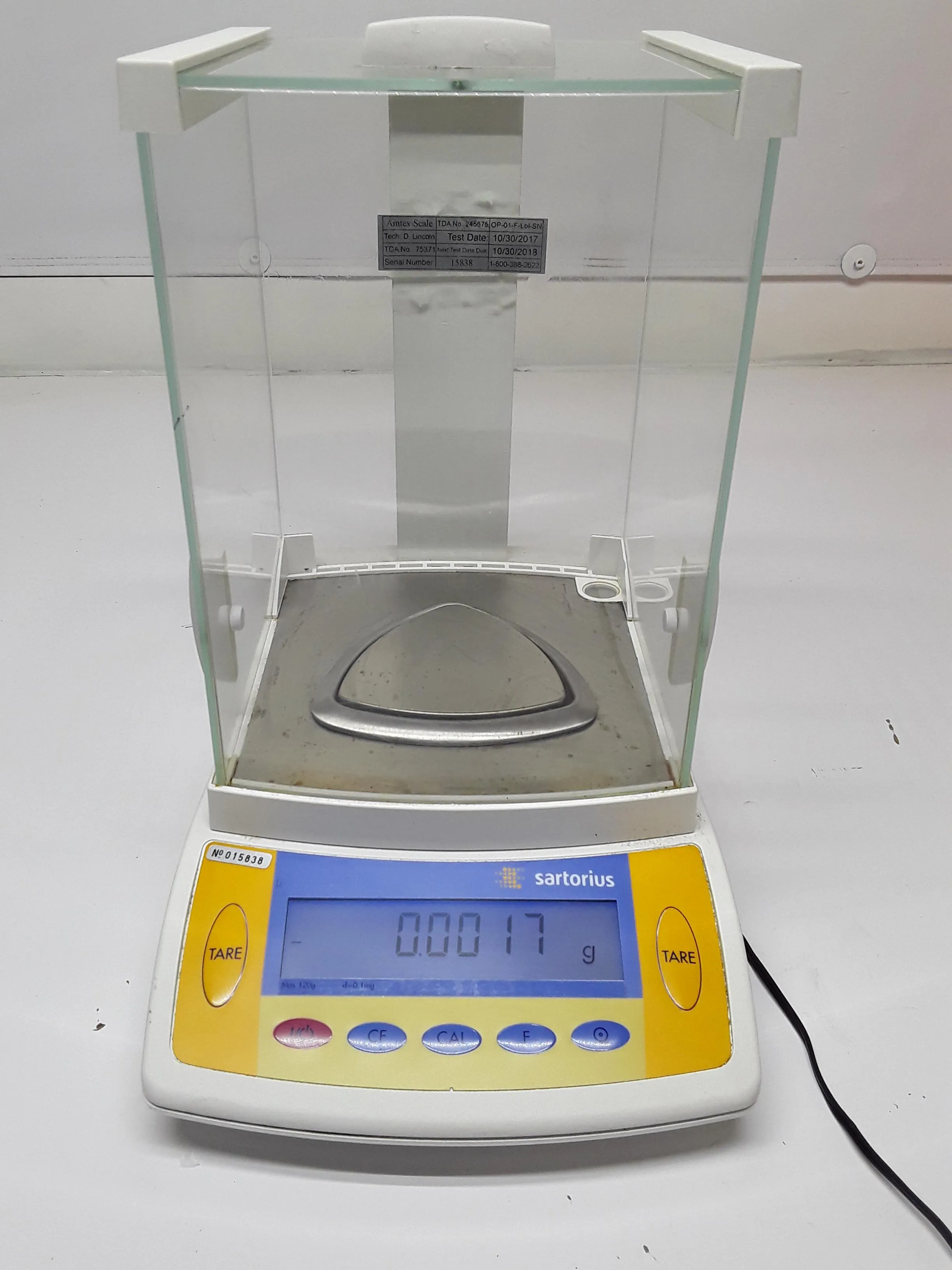 Sartorius CP124S Analytical Balance Scale - Used Lab Equipment - 120g Capacity - 0.1mg Readability