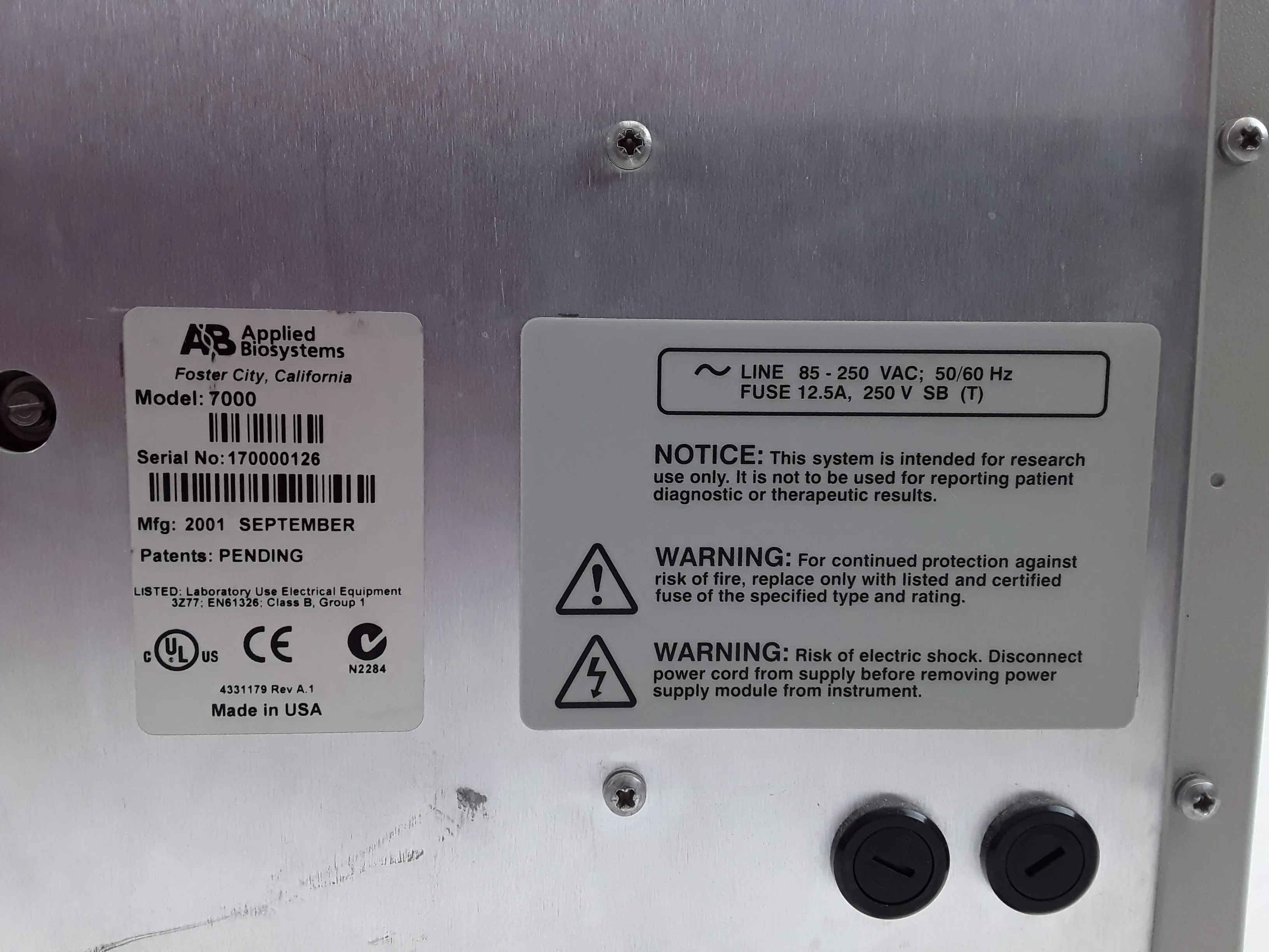 Applied Biosystems ABI PRISM 7000 Sequence Detection System