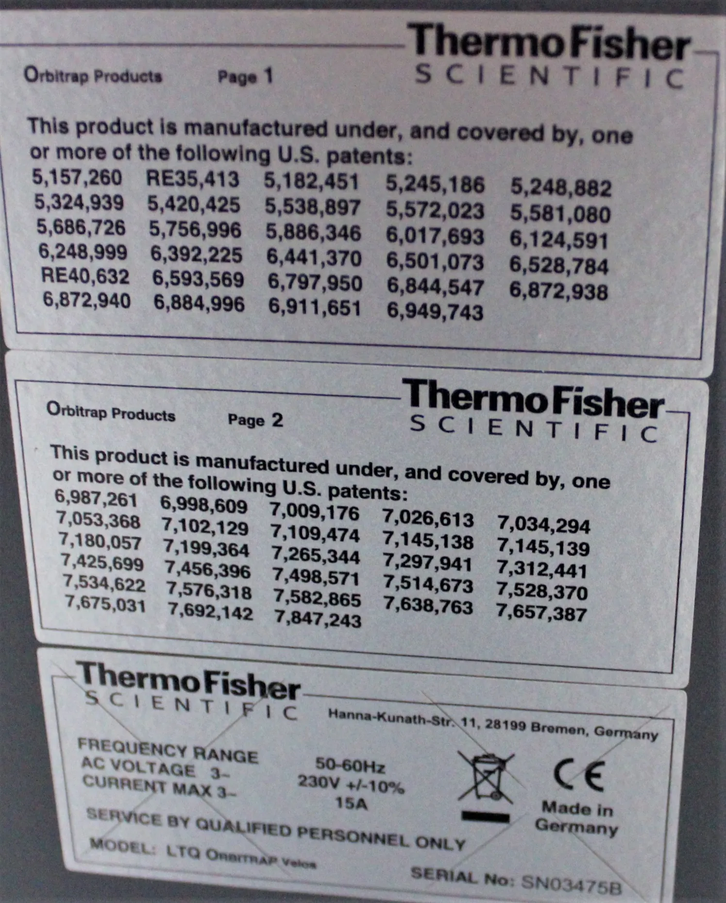 Thermo Scientific LTQ Orbitrap Velos Mass Spectrometer