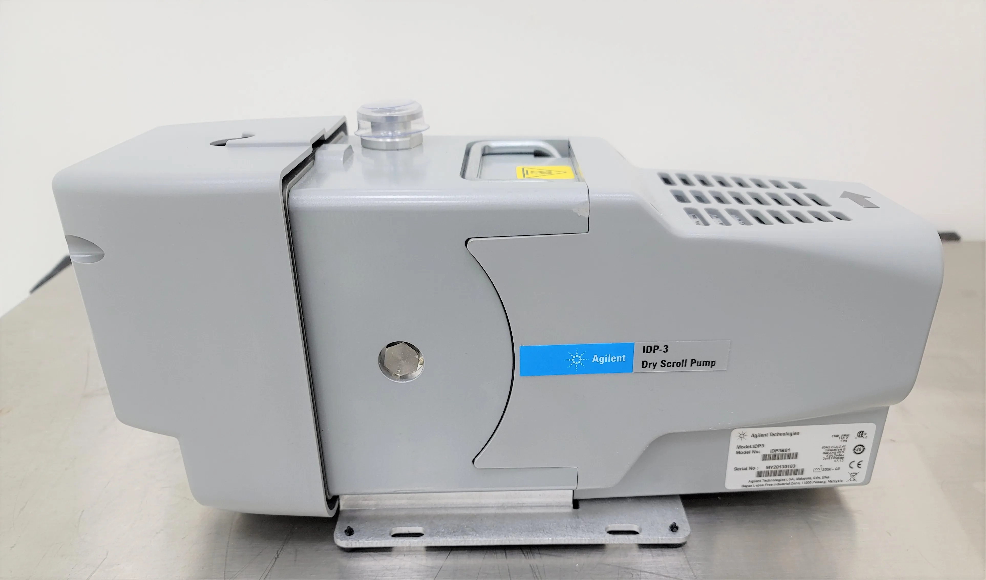 Agilent IDP-3 Dry Scroll Vacuum Pump 120V 50/60Hz