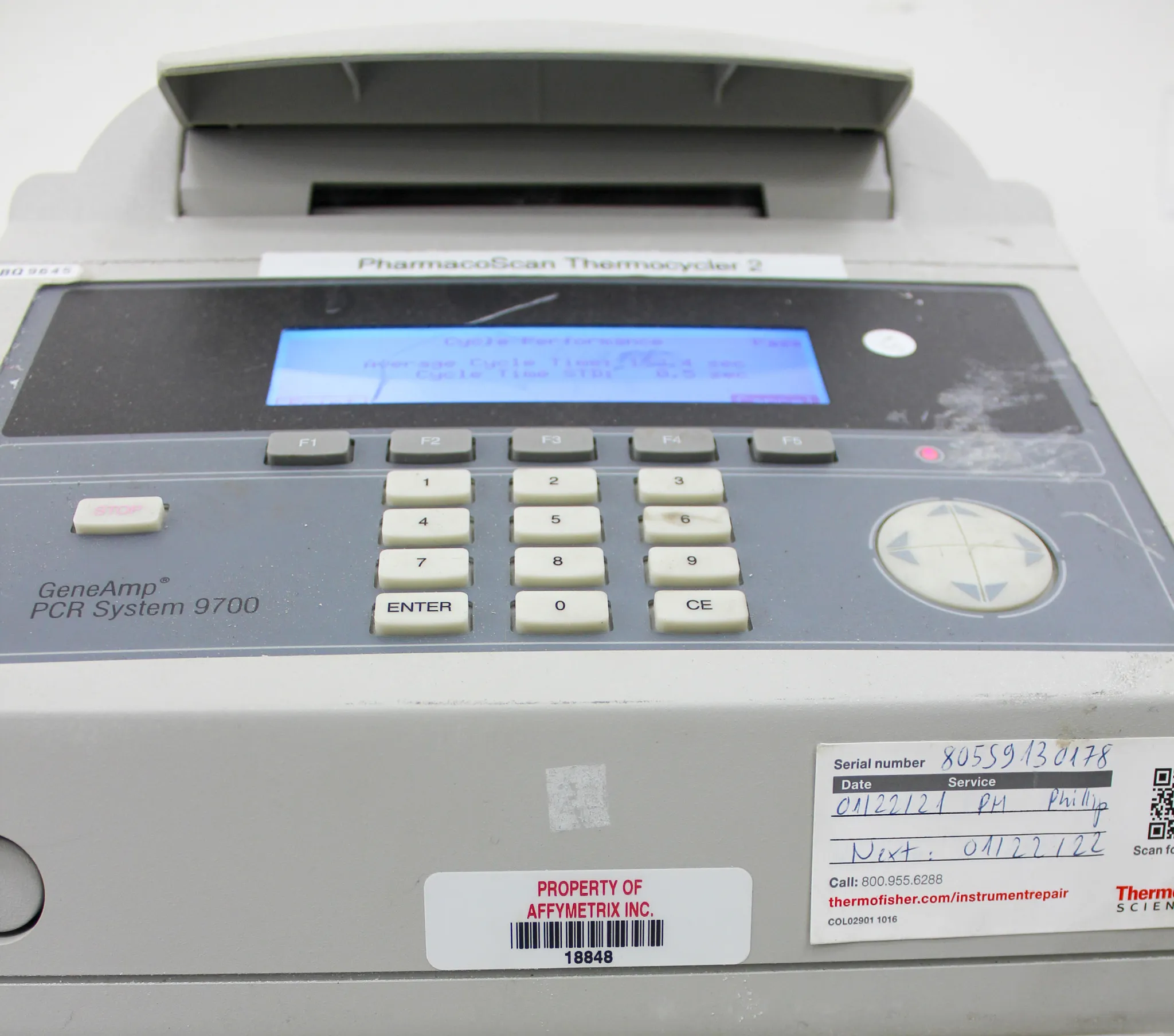 Applied Biosystems GeneAmp PCR System 9700 Thermal Cycler N8050200