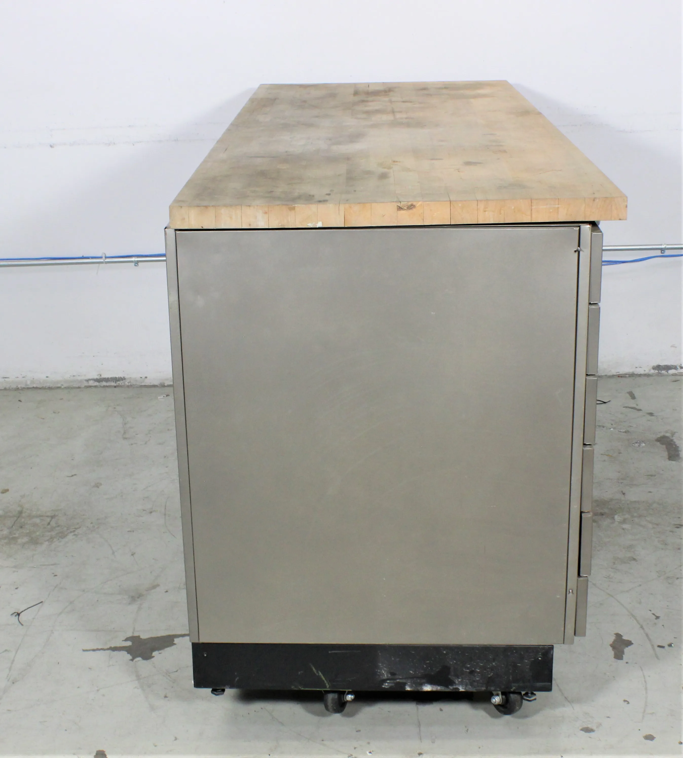 Used Laboratory Mobile Workbench with 12 Drawers and 2 Doors