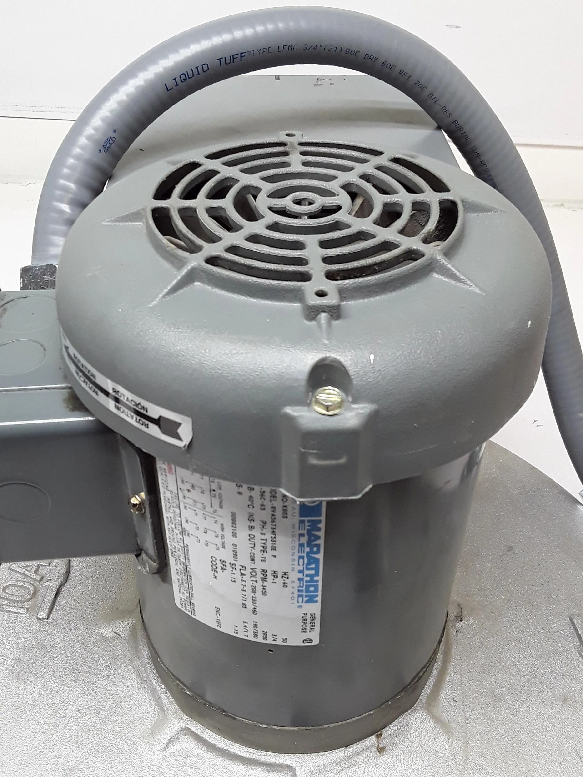 Cincinnati Fan PB-10A with Marathon Electric Motor 8VA56T34F5310E P