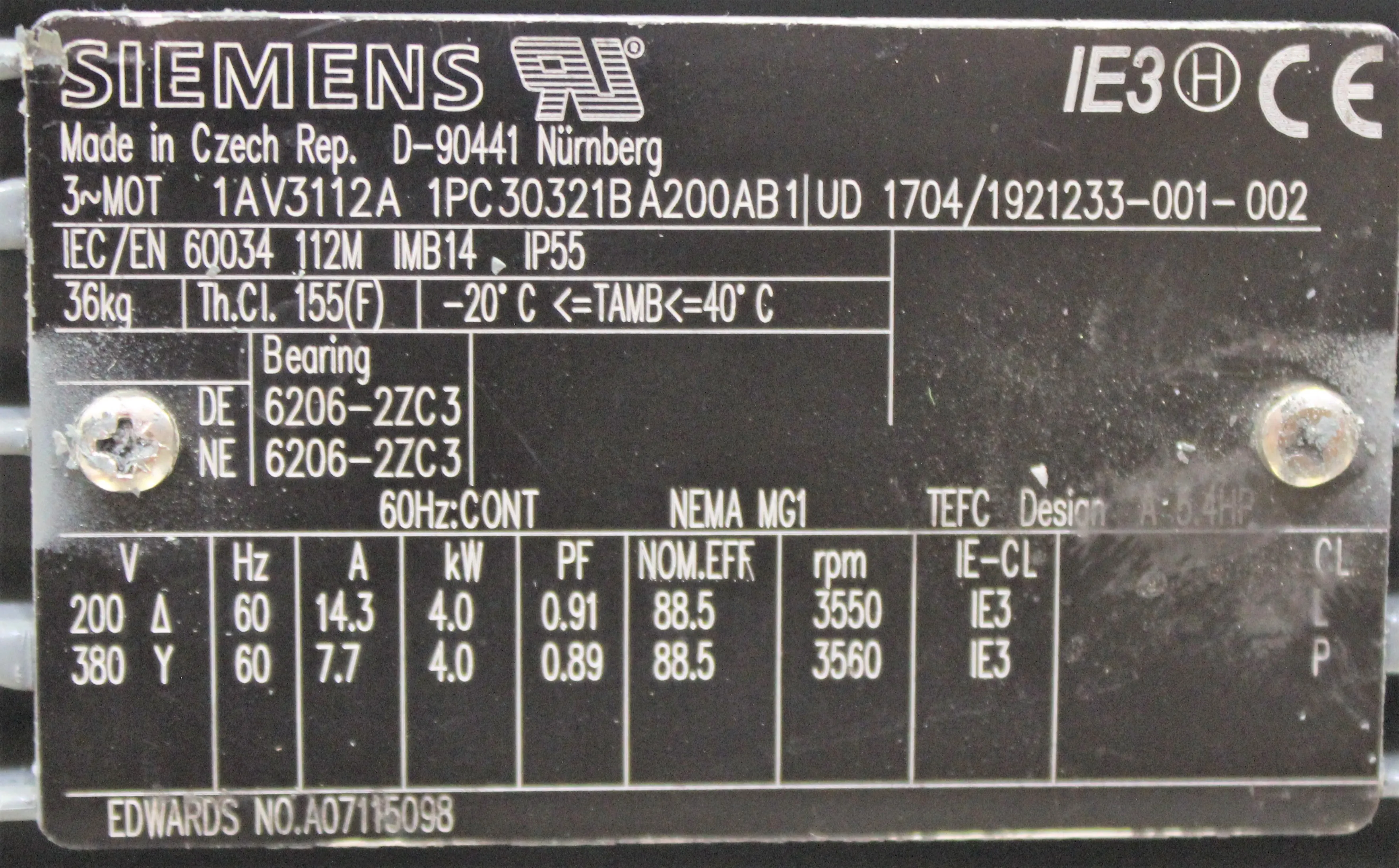 Edwards GV80 Vacuum Pump