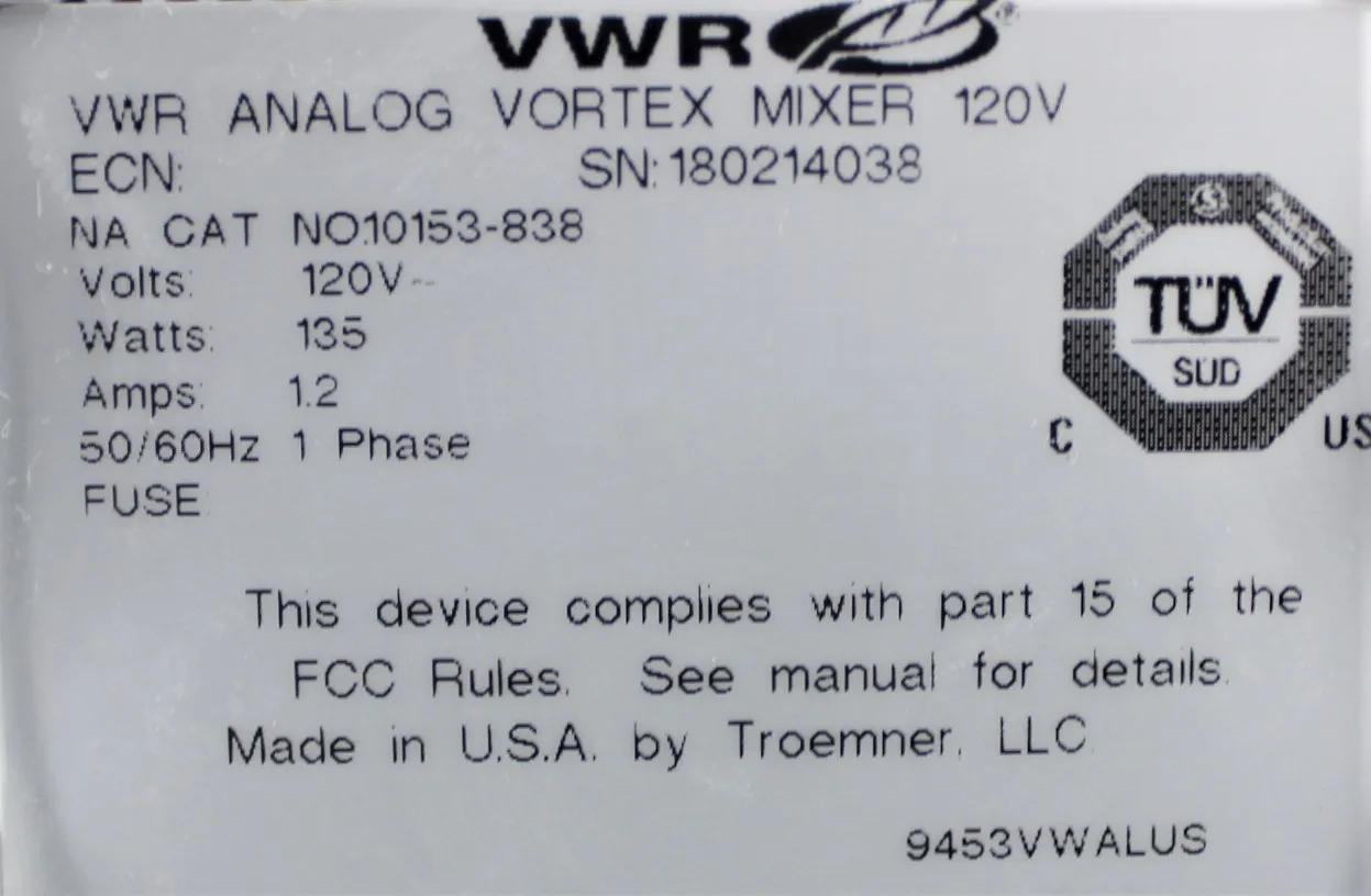 VWR Analog Vortex Mixer