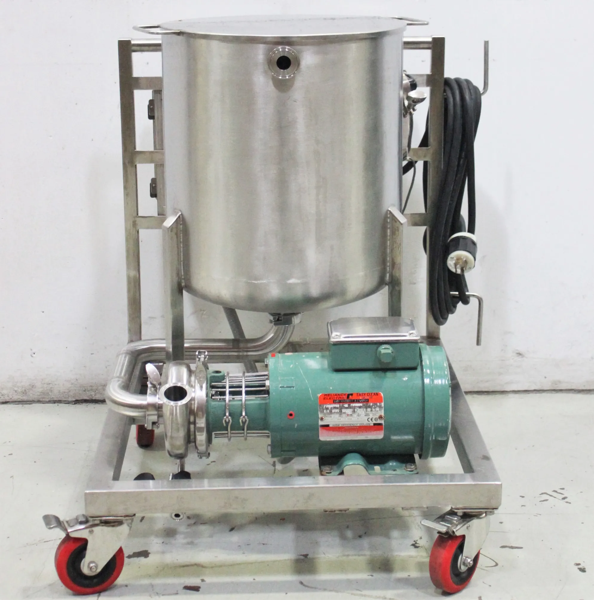 CIP Skid with Baldor 2HP Motor: Efficient and Portable Cleaning Solution