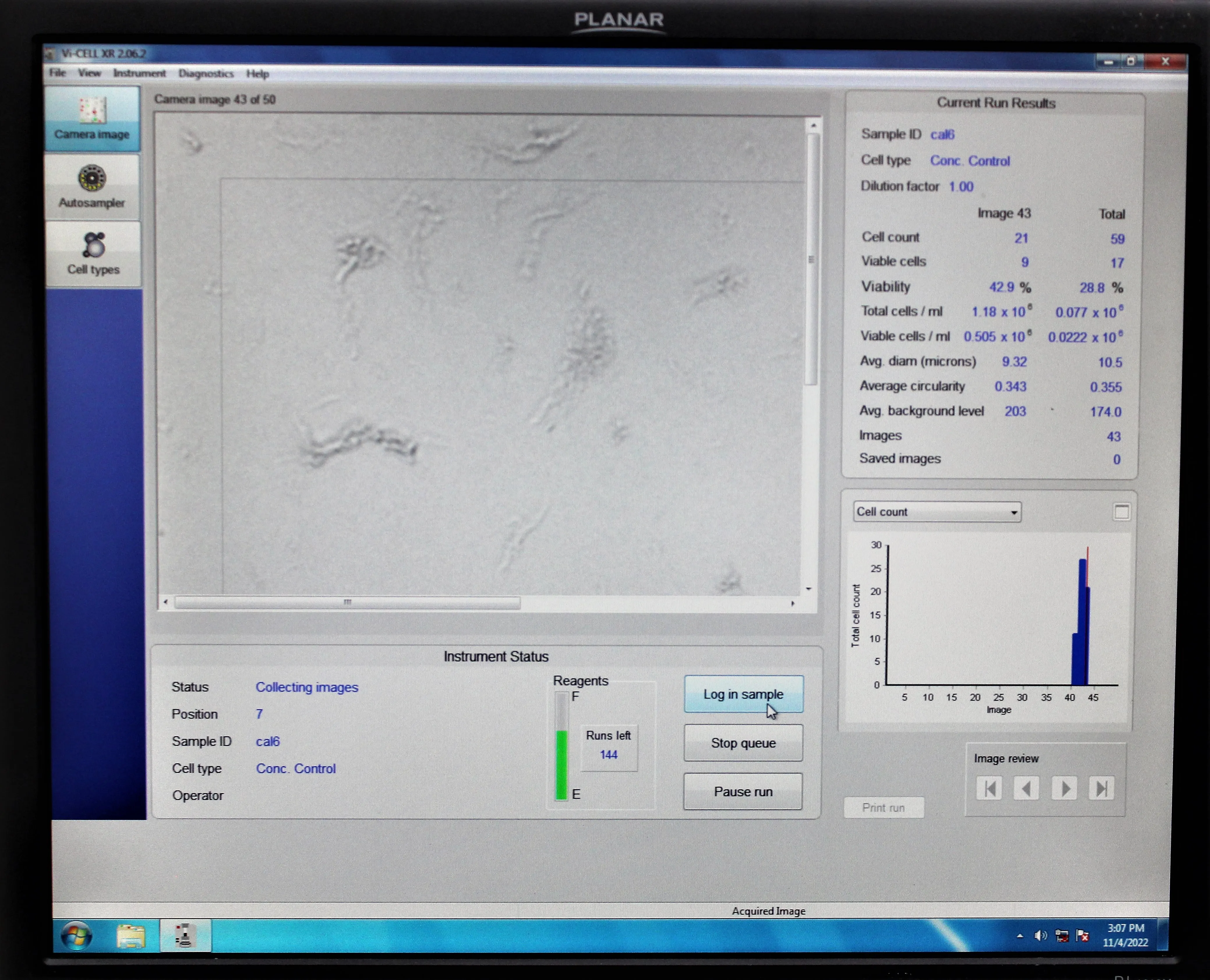 Beckman Coulter Vi-CELL XR Cell Viability Analyzer with Computer and monitor