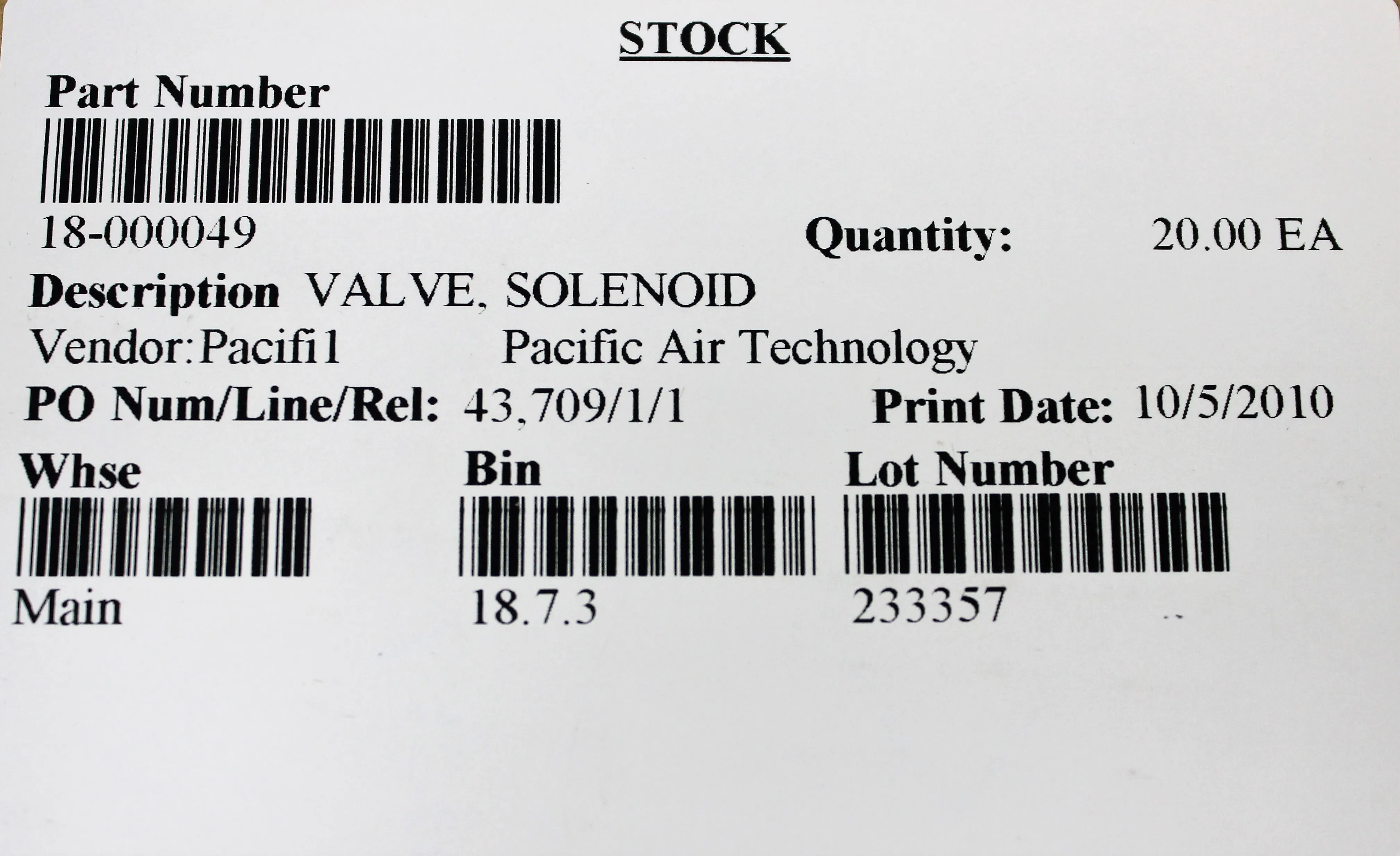 SMC S070B-6BC Compact Direct Acting 3 Port Solenoid Valve