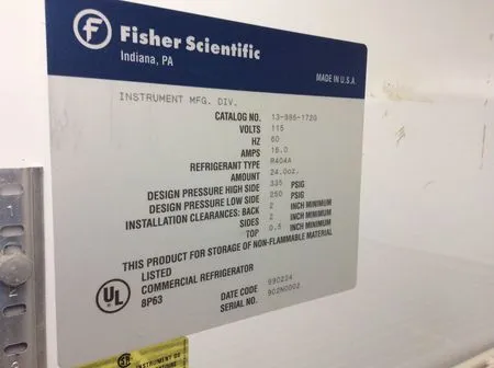 Fisher Scientific Isotemp Chromatography Refrigerator