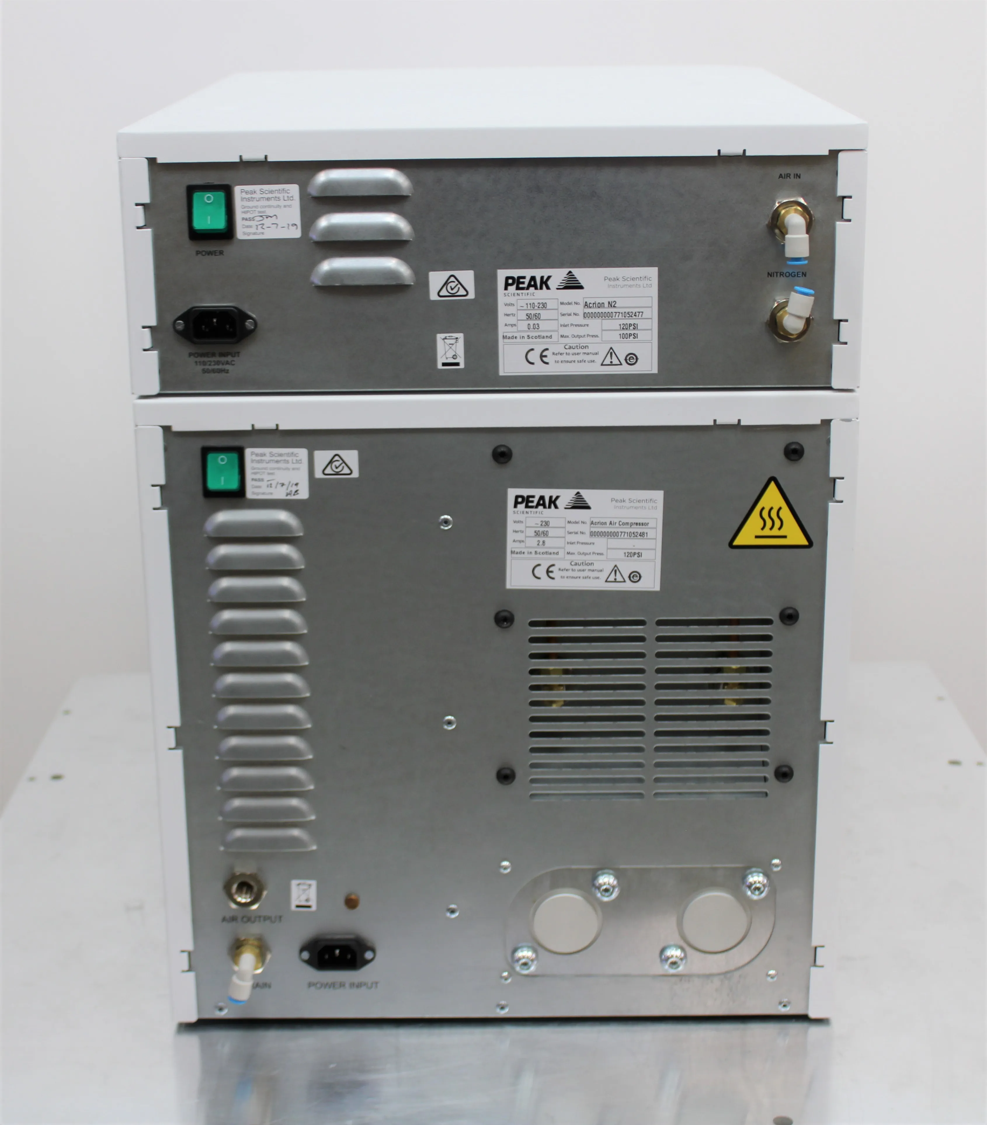 Peak Scientific Acrion Air Compressor + Acrion N2 Nitrogen Generator