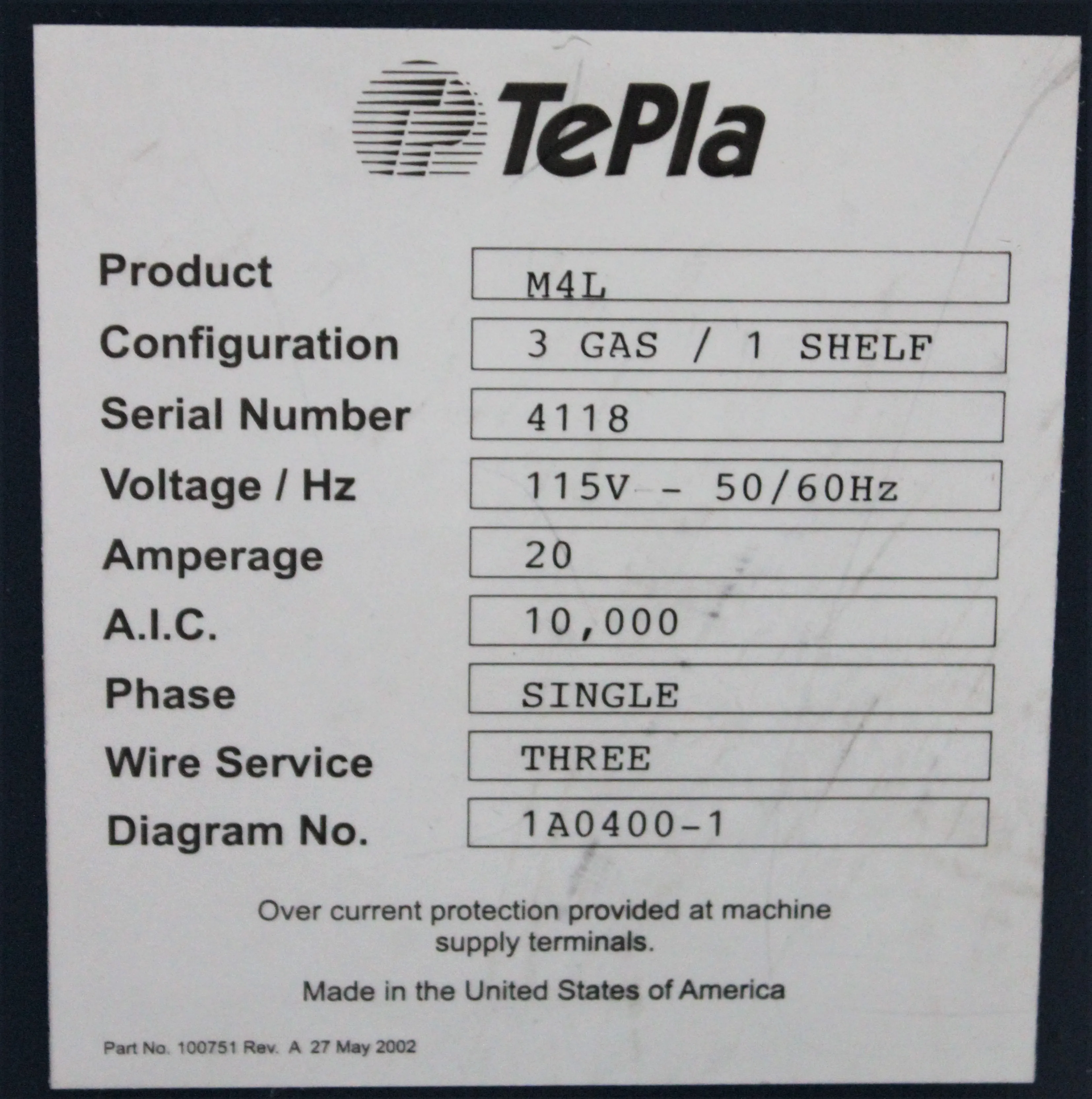 TePla M4L Open-Load Plasma Asher