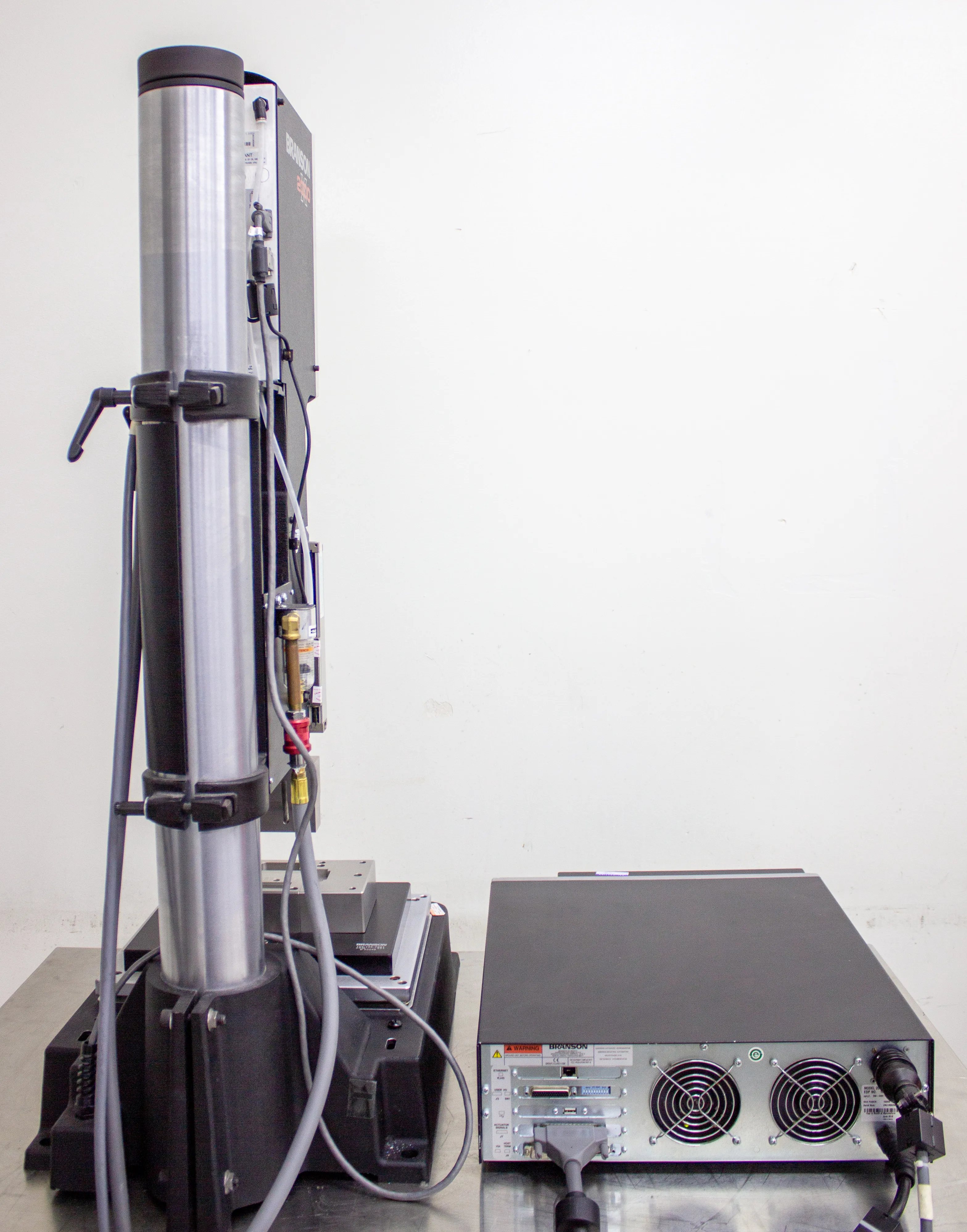 Branson 2000X Series Ultrasonic Assembly Welding System Actuator AED w/ 2000 XDT (Needs Repairs)