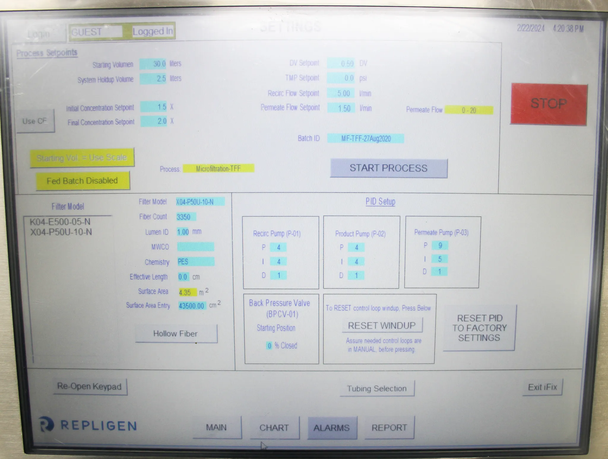 Repligen KrosFlo KTF Tangential Flow Filtration System SYTF-600