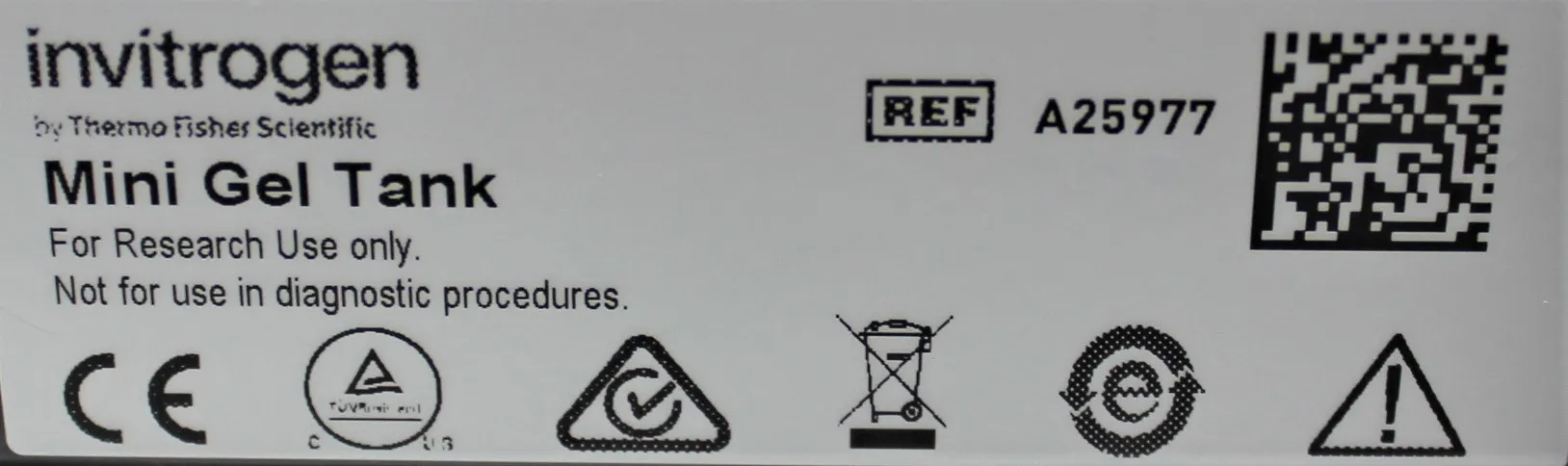 Invitrogen A25977 Mini Gel Tank - Used Electrophoresis Power Supply