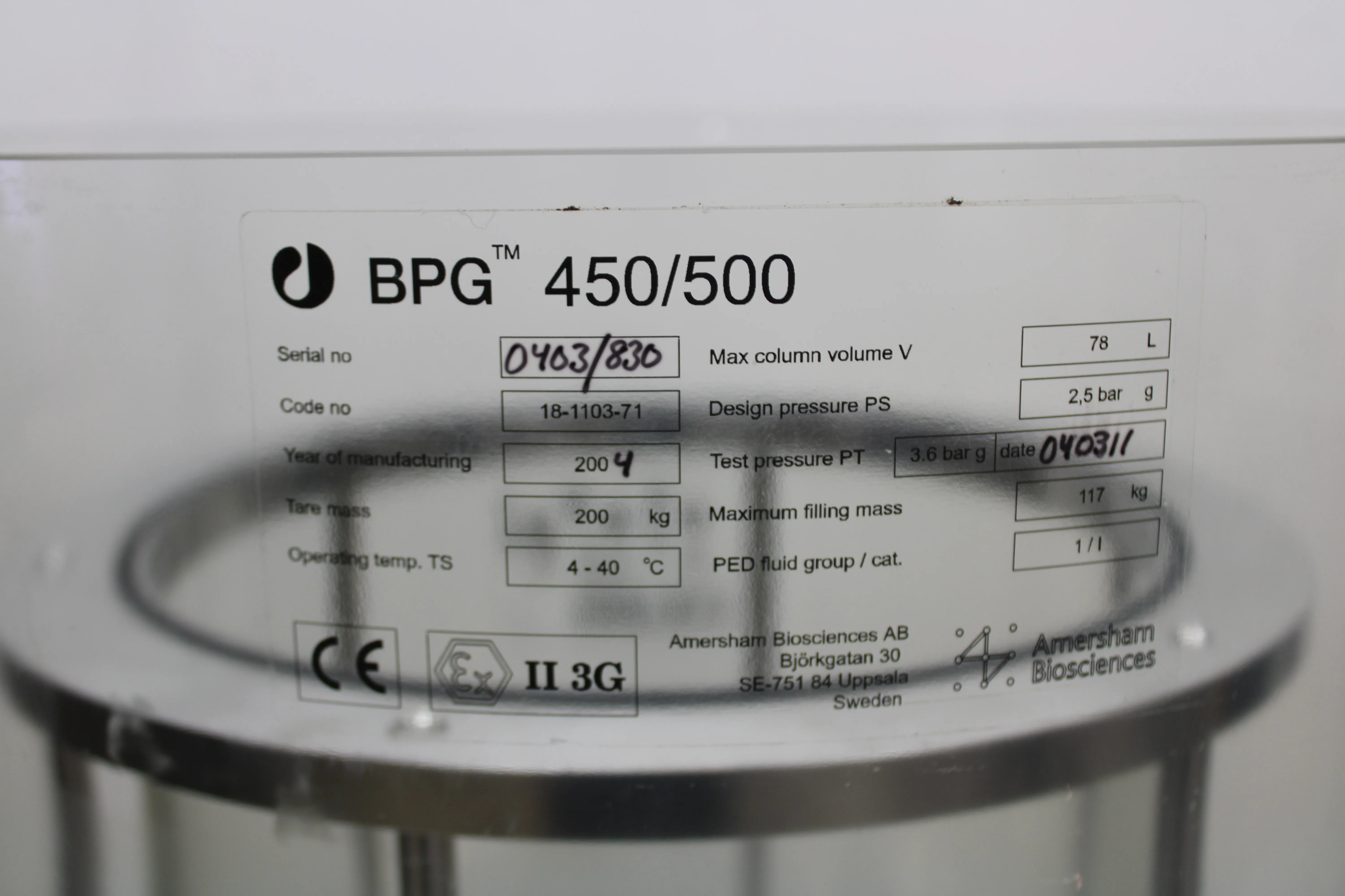 BPG Column 450/500 Chromatography Column