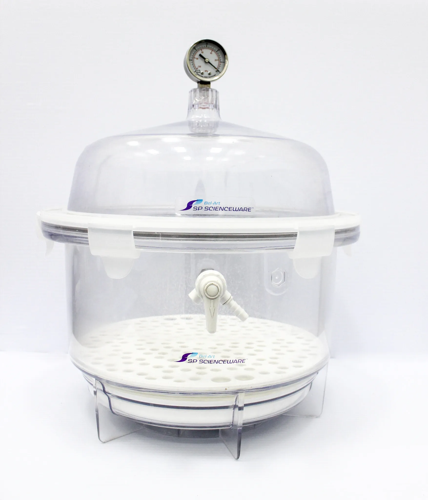 Bel-Art SP Scienceware F42400-2221 Round Vacuum Desiccator, 10L