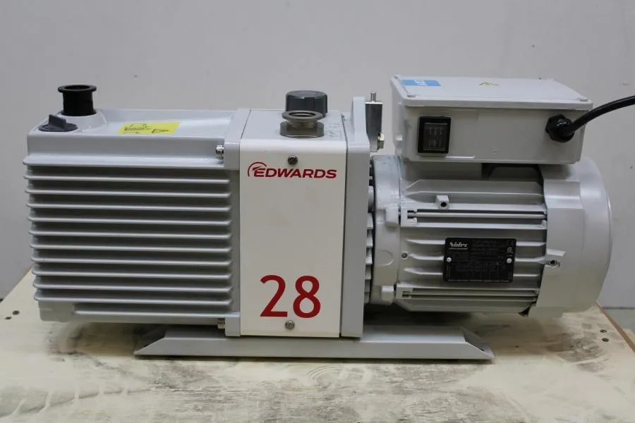 EDWARDS E2M28 ROTARY VANE VACUUM PUMP, HYDROCARBON As-is, CLEARANCE!