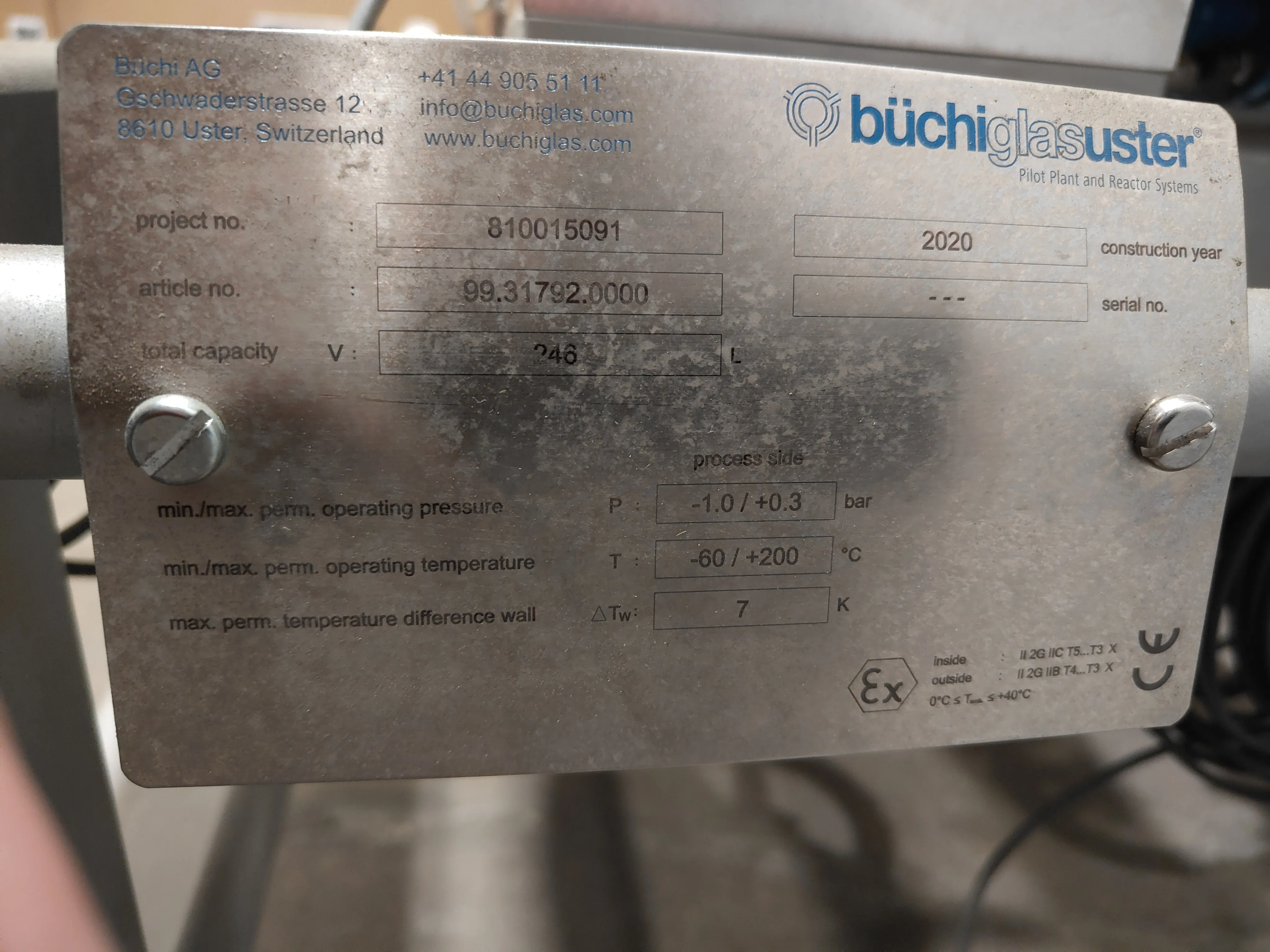 BUCHI Custom Buchi Pilot Plant Evaporator