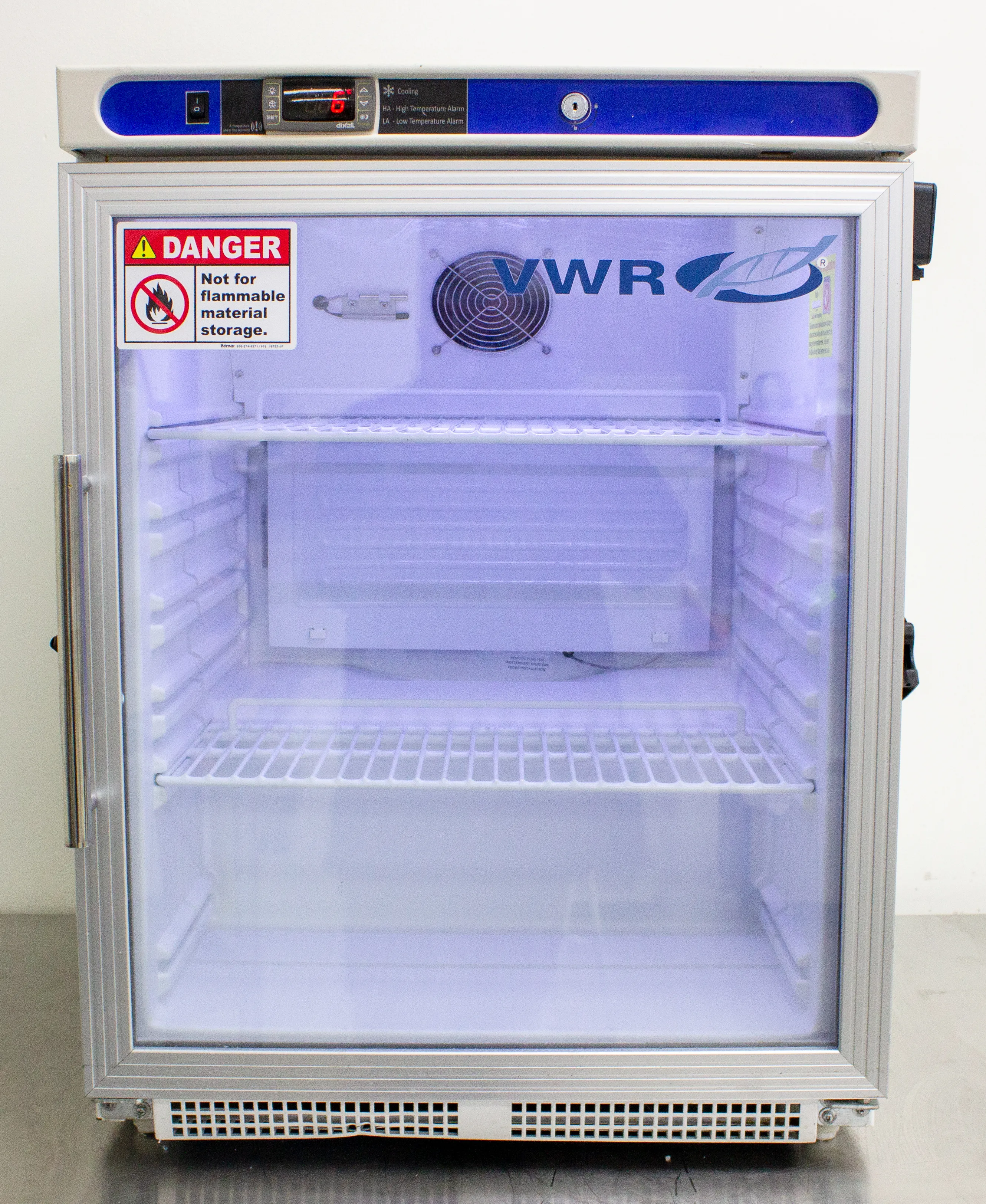 VWR Undercounter Glass Door Refrigerator Model SCUCBI-0404AD