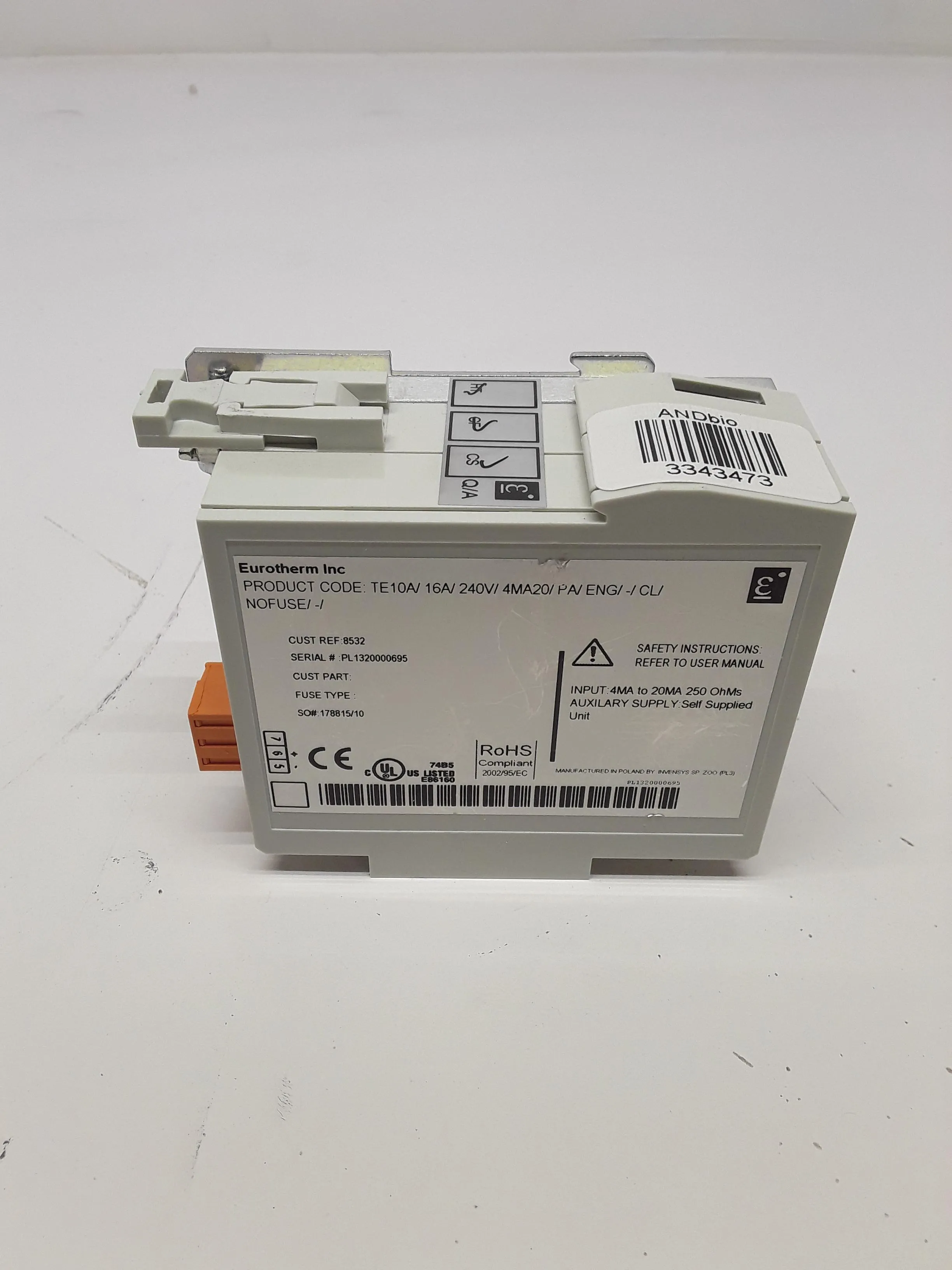 Eurotherm TE10A Thyristor Power Controller, Used