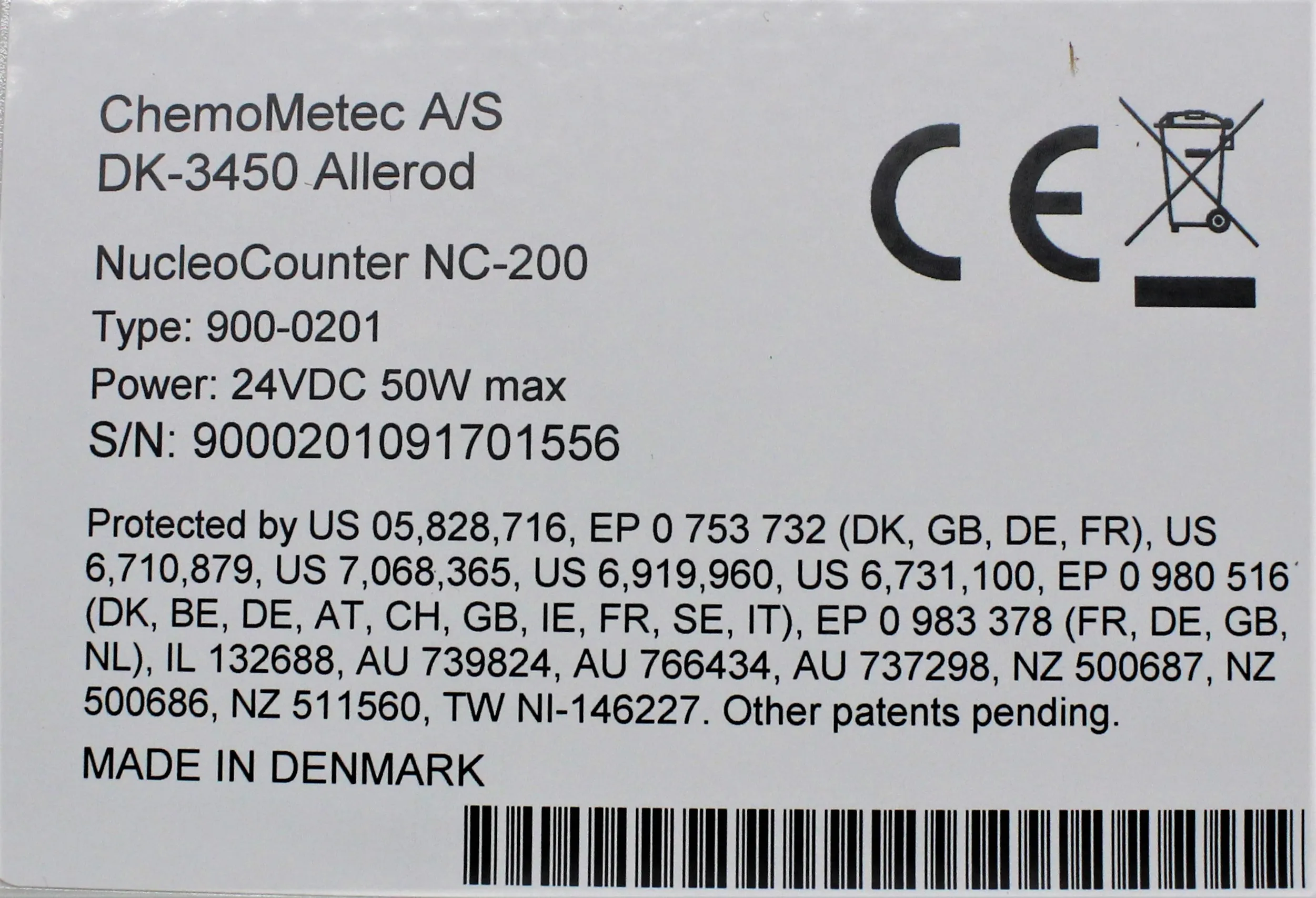 Chemometec NC-200 NucleoCounter Automated Cell Counter Image Cytometry Viability Viability Analysis